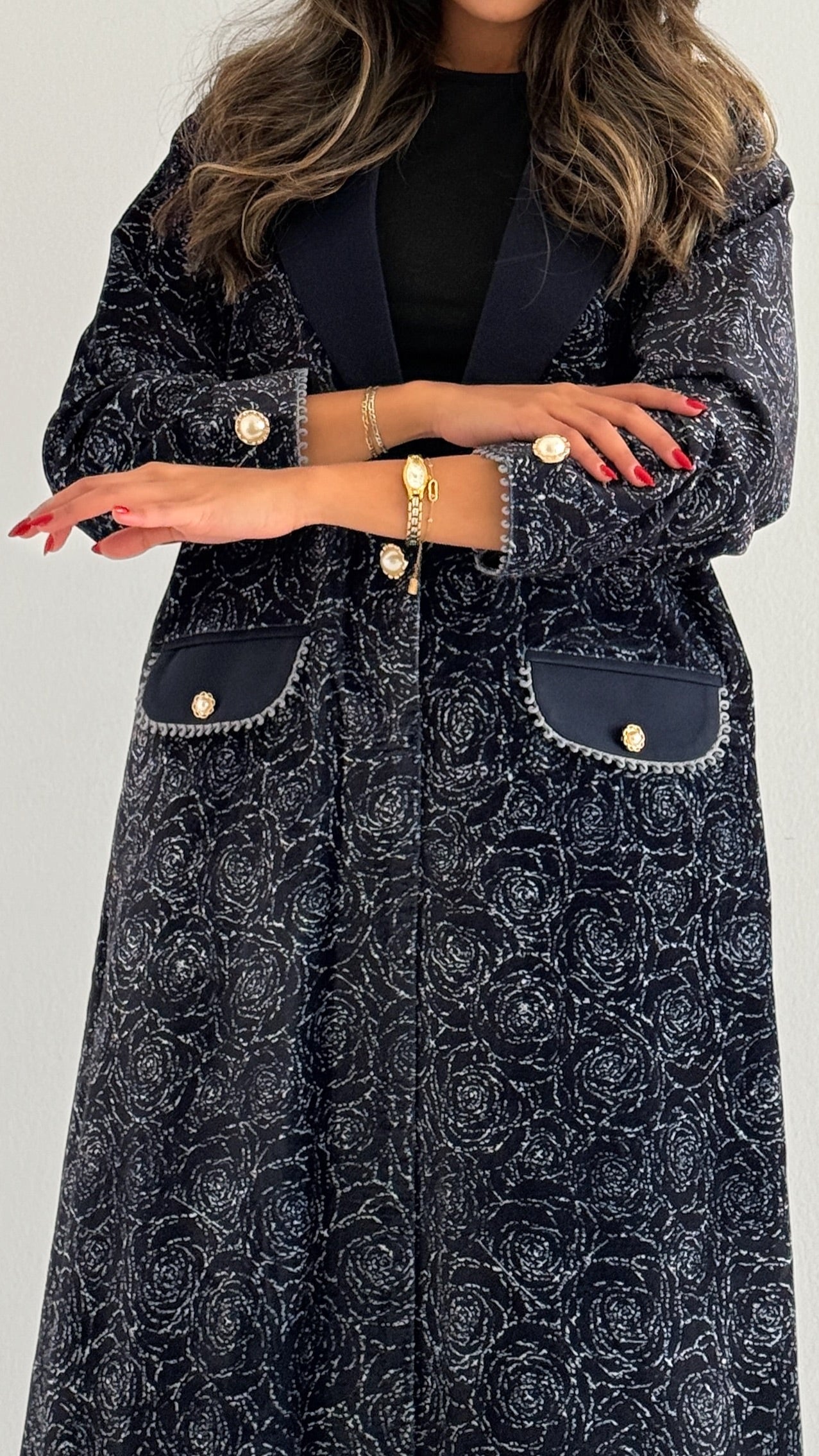 MWT752 - عباية بليزر برينت - Aya