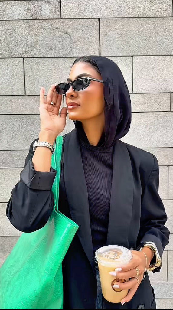 MWB1800 - شنطة جلد مستطيلة باللون الأخضر - Aya