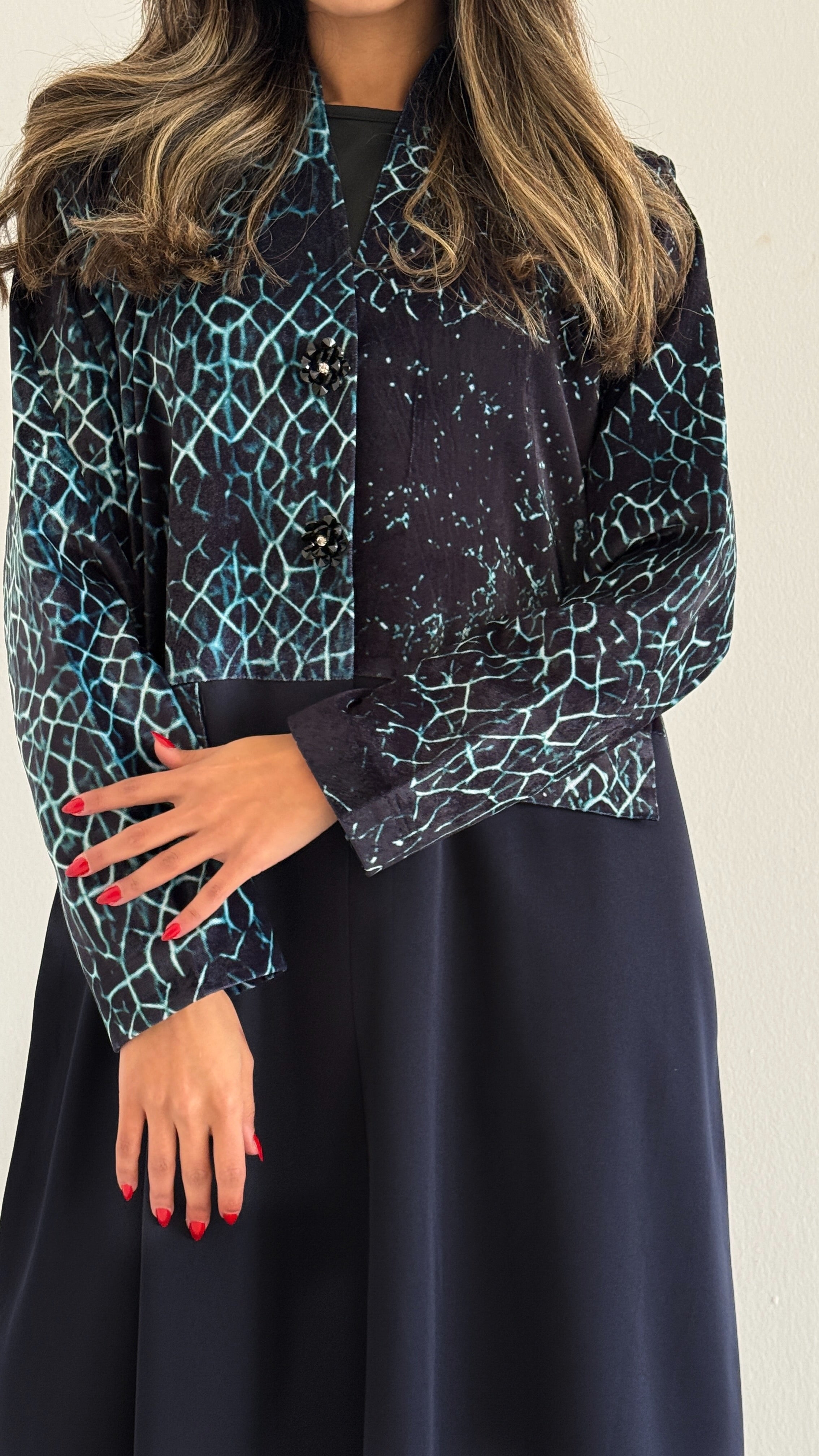 MWT744 - عباية بليزر برينت - Aya