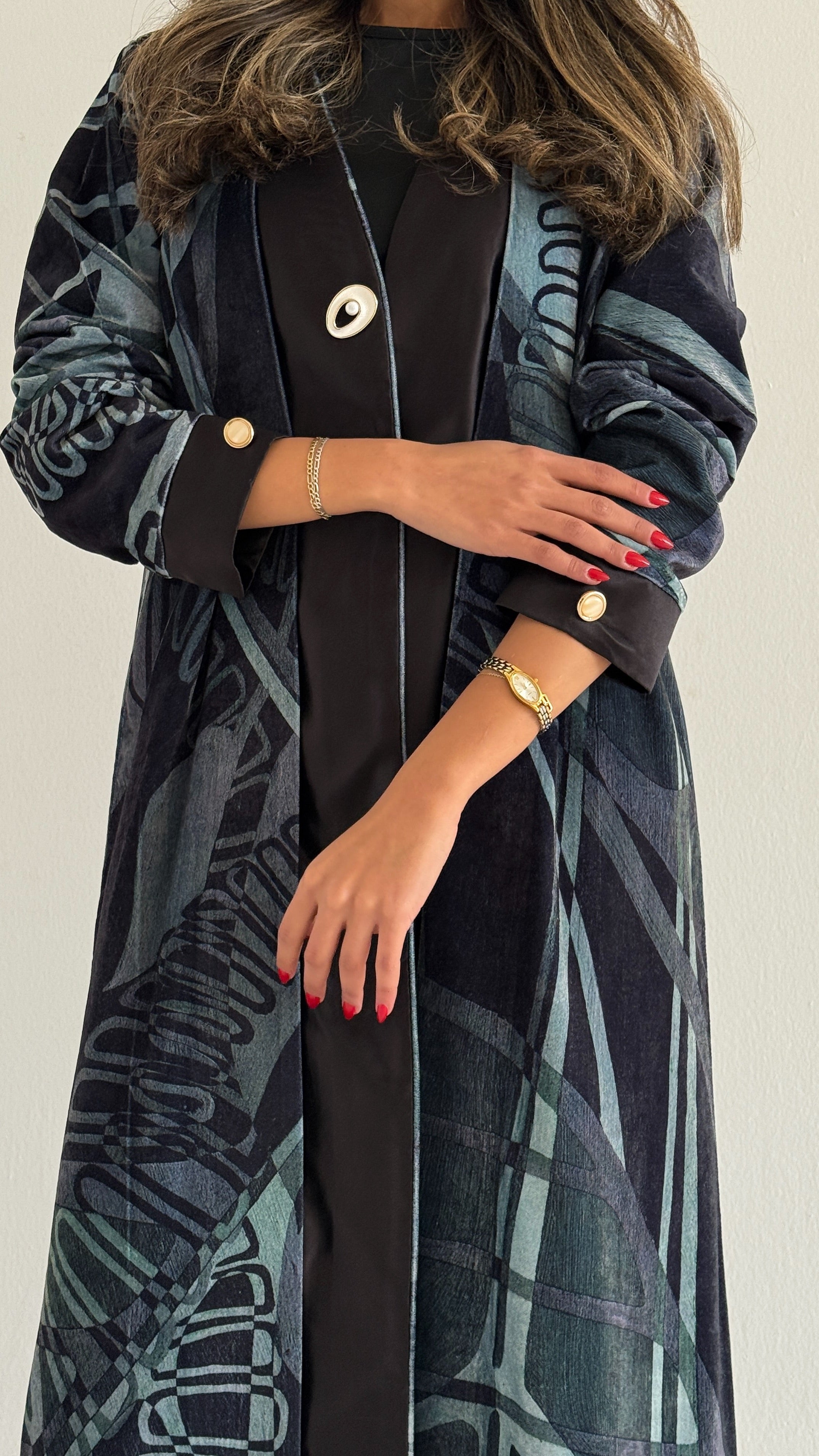 MWT756 - عباية بليزر برينت - Aya