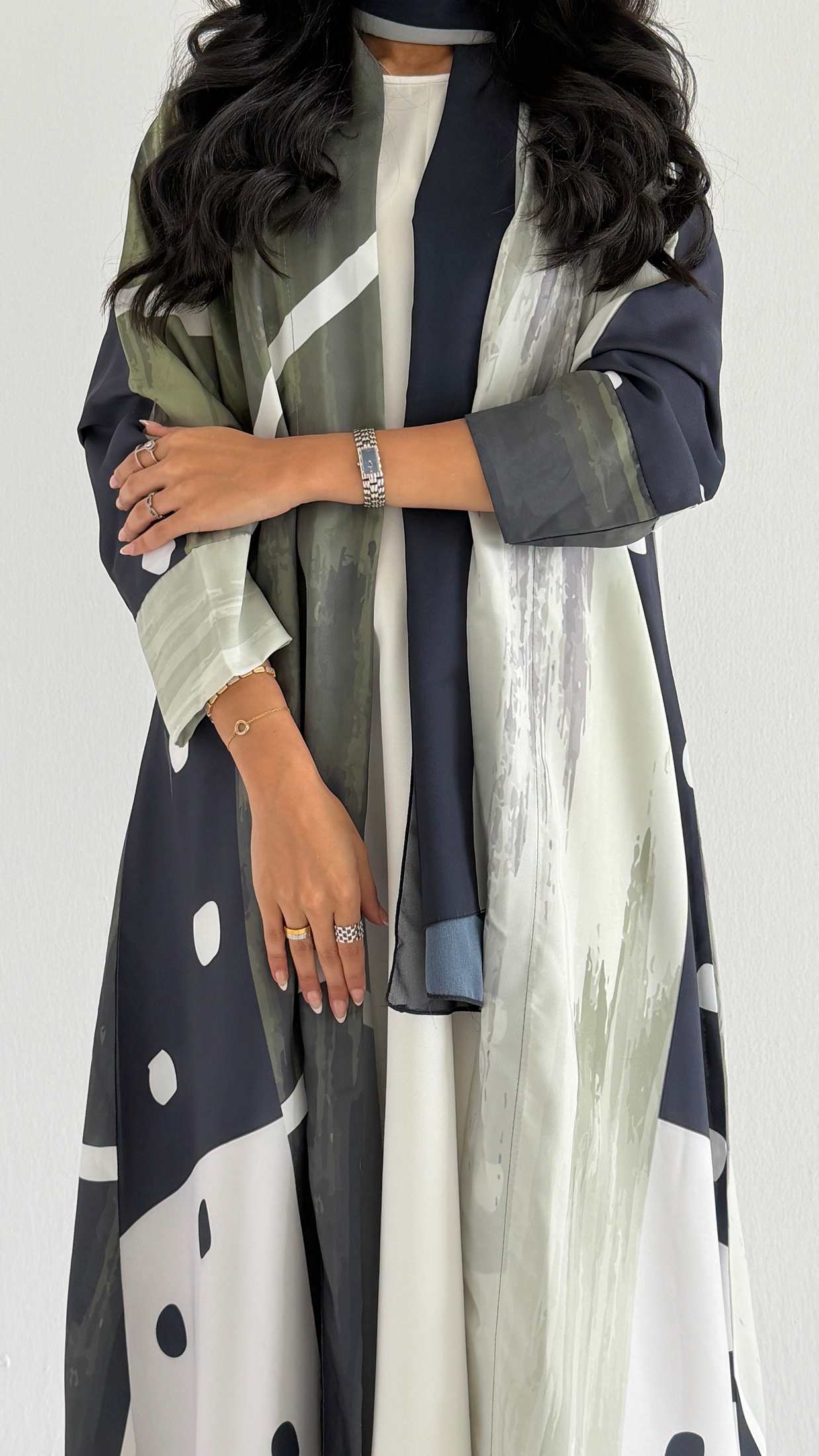 MWT1205 - عباية منقطة | Polka Dot Abaya - Aya