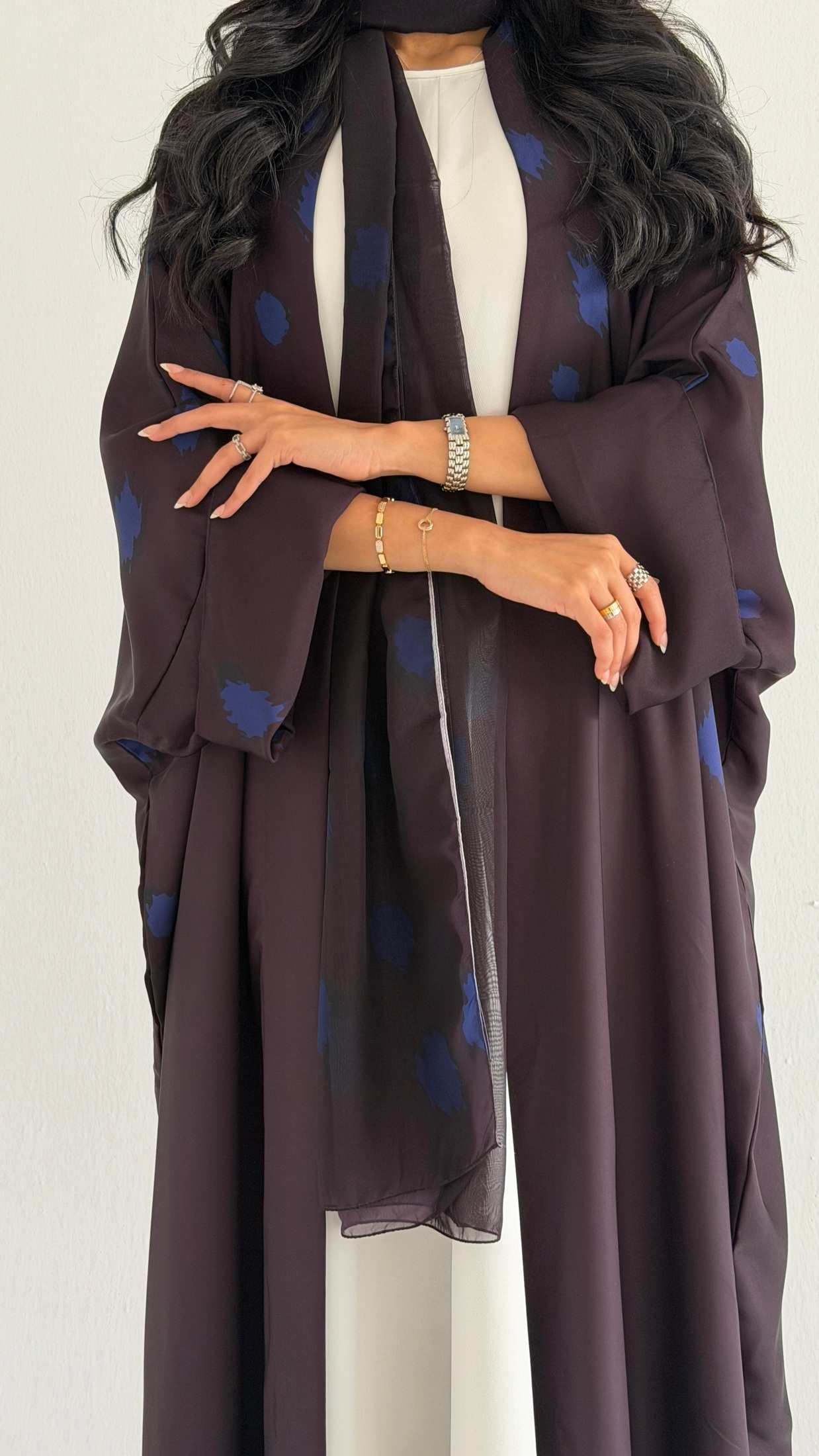 MWT1209 - عباية بطباعة | Printed Abaya - Aya