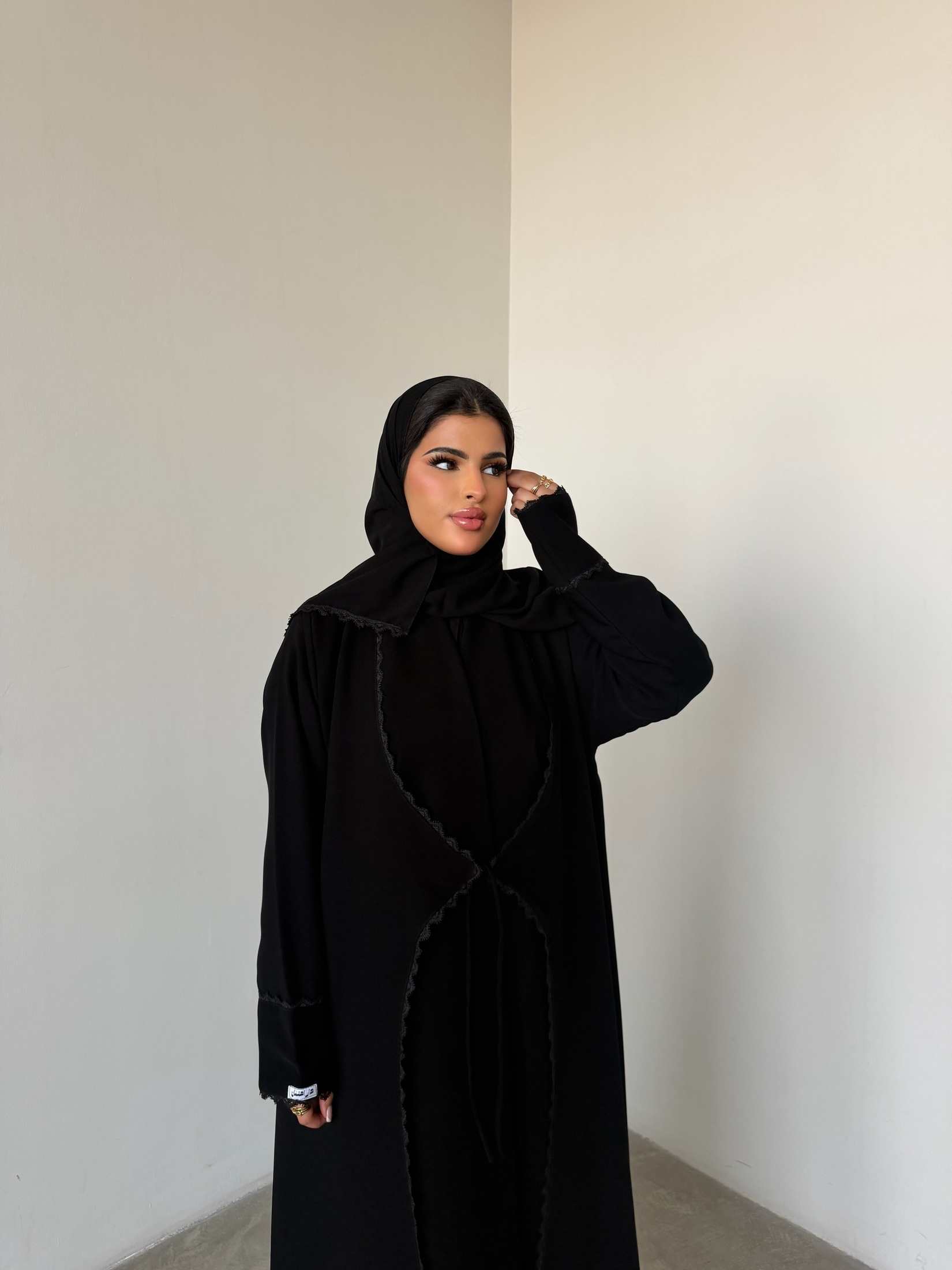 MWT4328 - عباية سيراميك سوداء صيفية - Aya