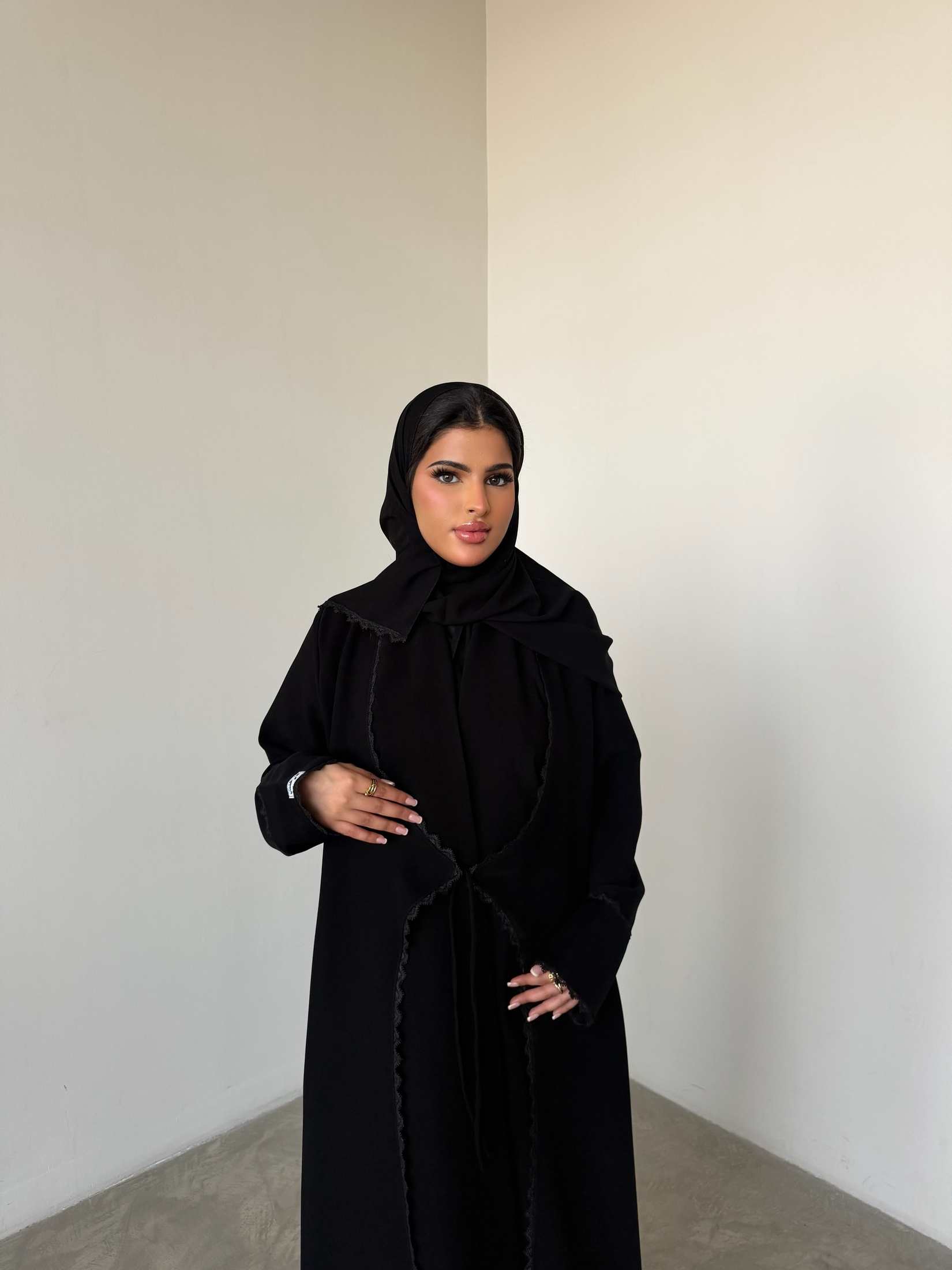 MWT4328 - عباية سيراميك سوداء صيفية - Aya