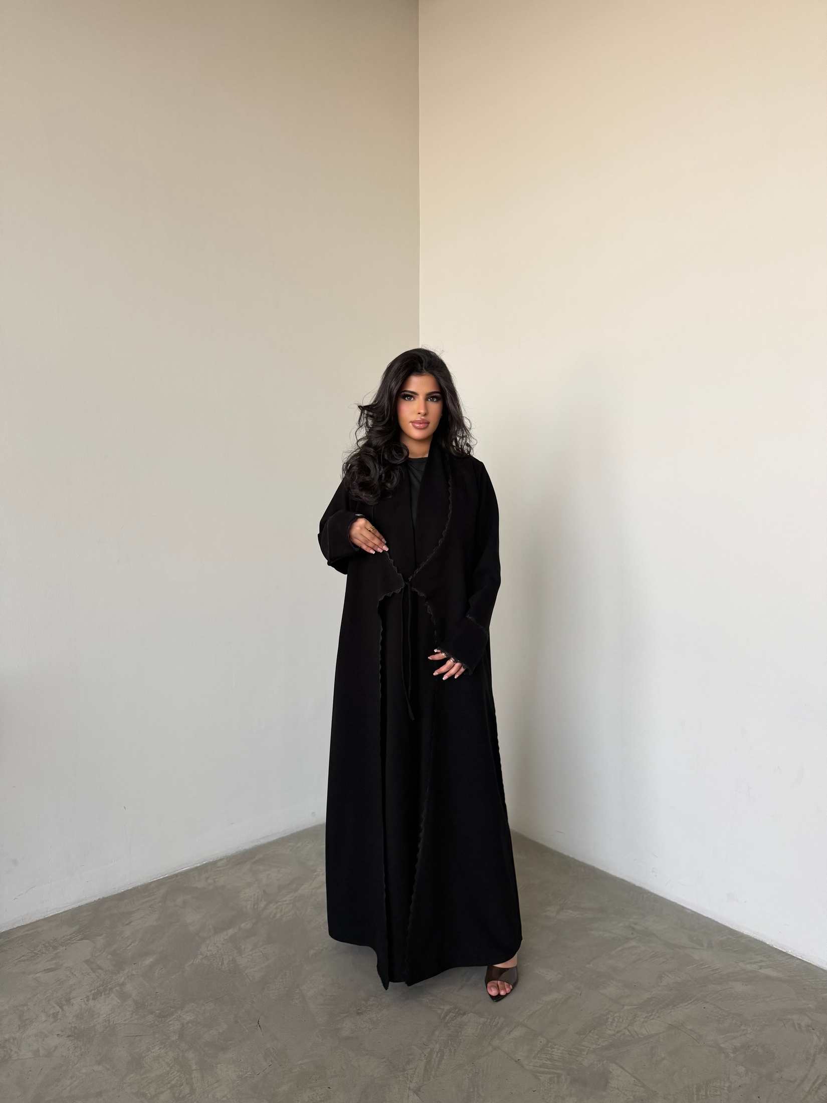 MWT4328 - عباية سيراميك سوداء صيفية - Aya