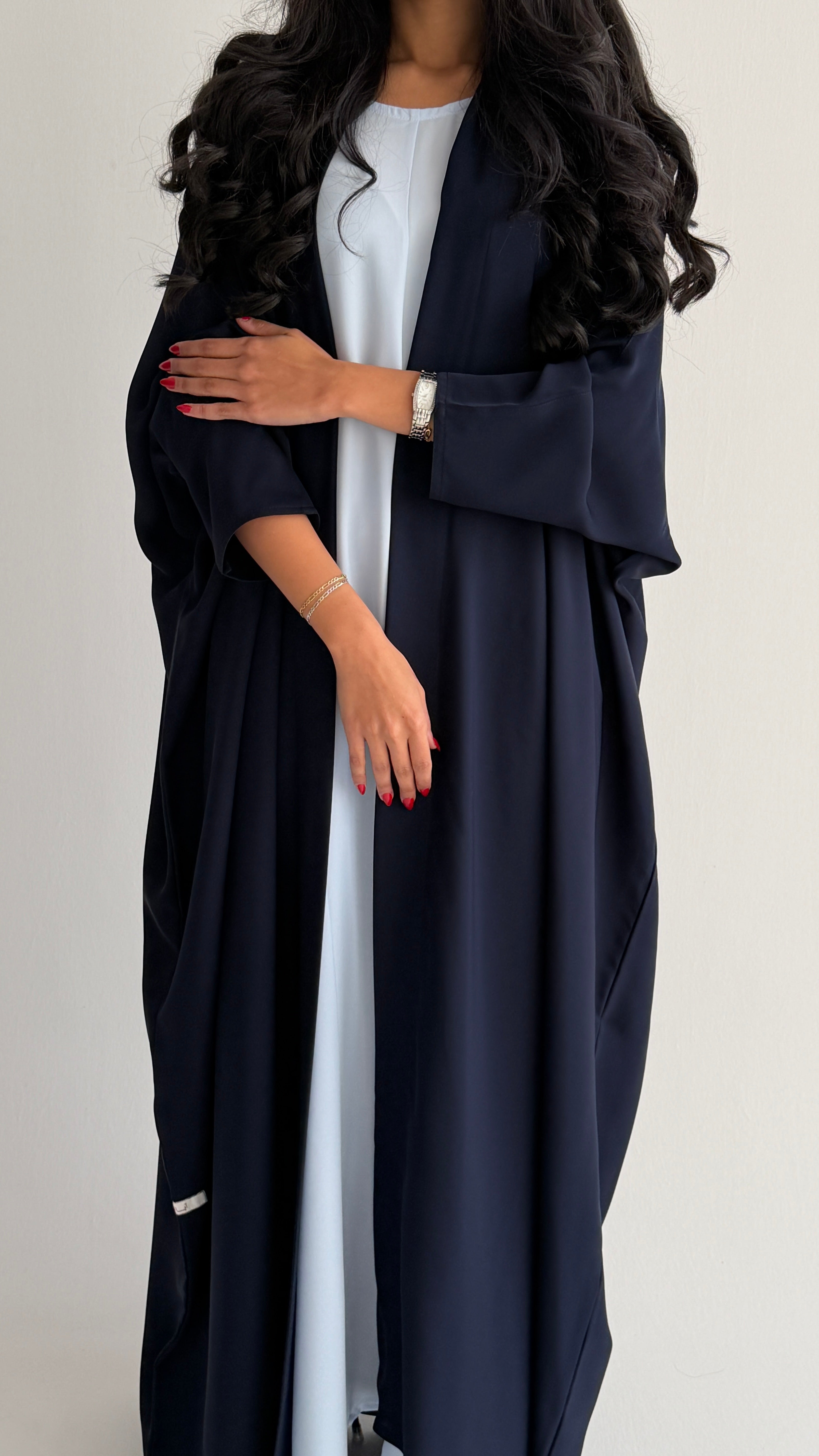 MWT1056 - عباية كريب مع فستان كريب - Aya