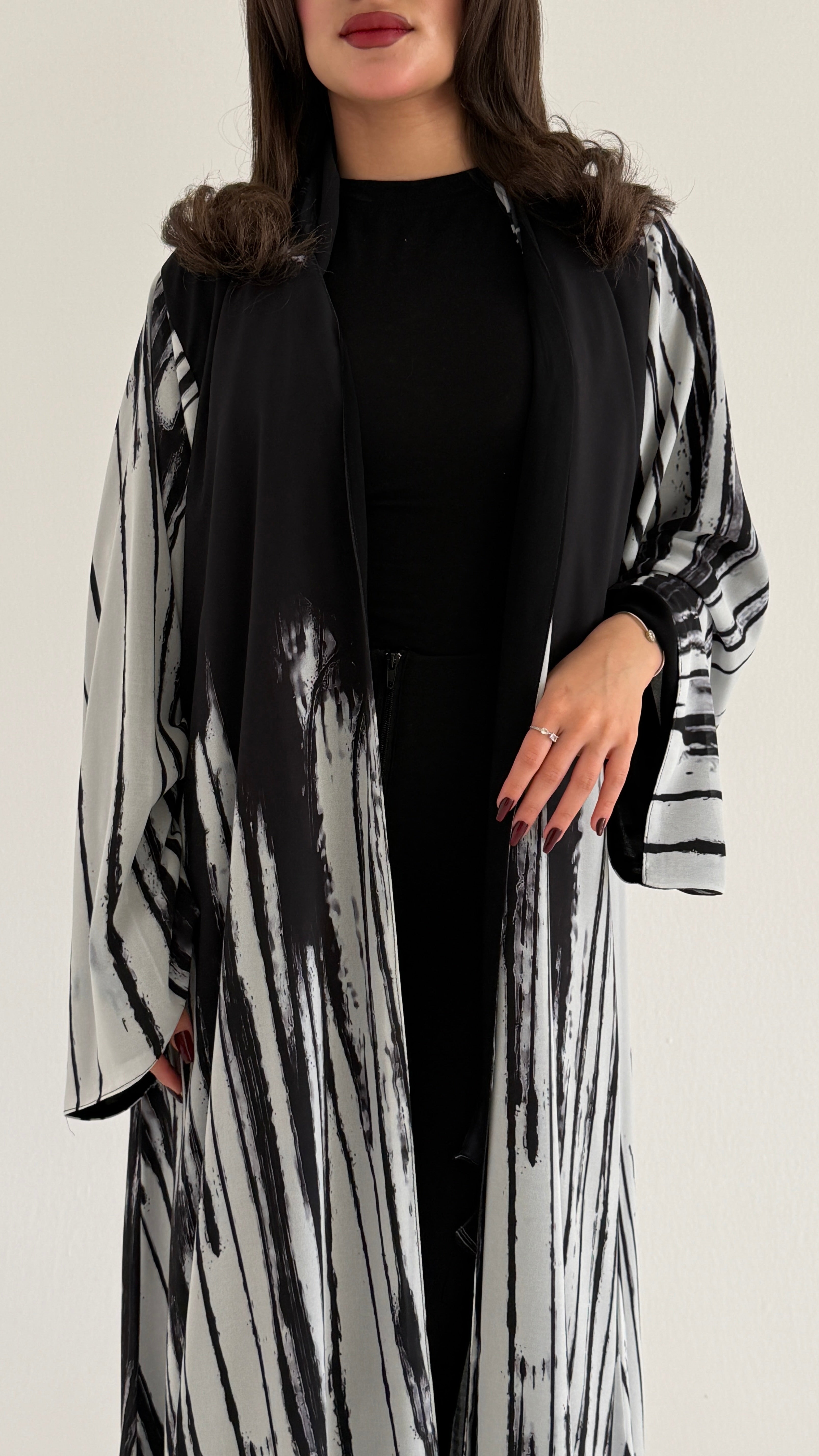 MWT1076 - عباية طباعة | Printed Abaya - Aya