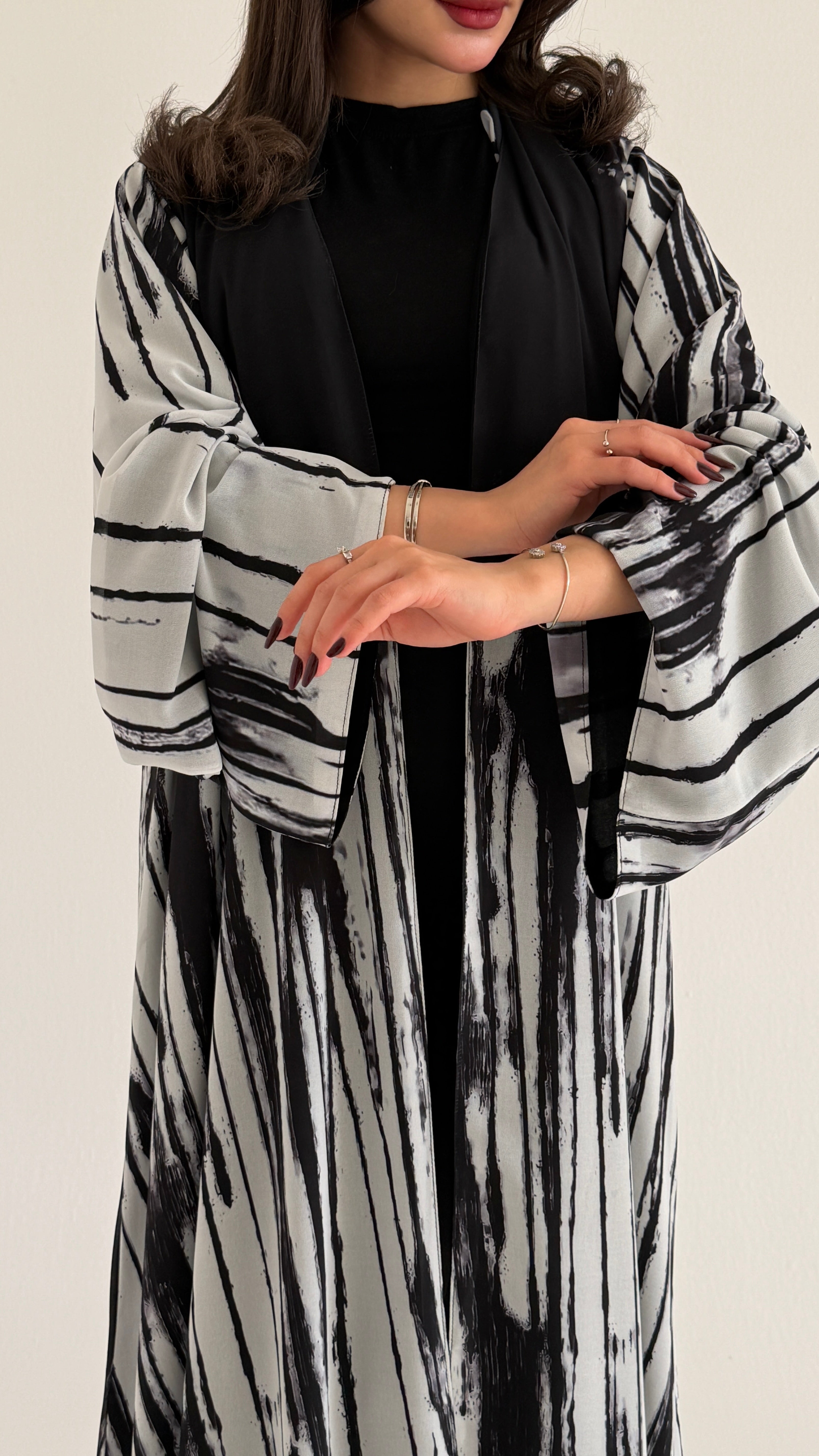 MWT1076 - عباية طباعة | Printed Abaya - Aya