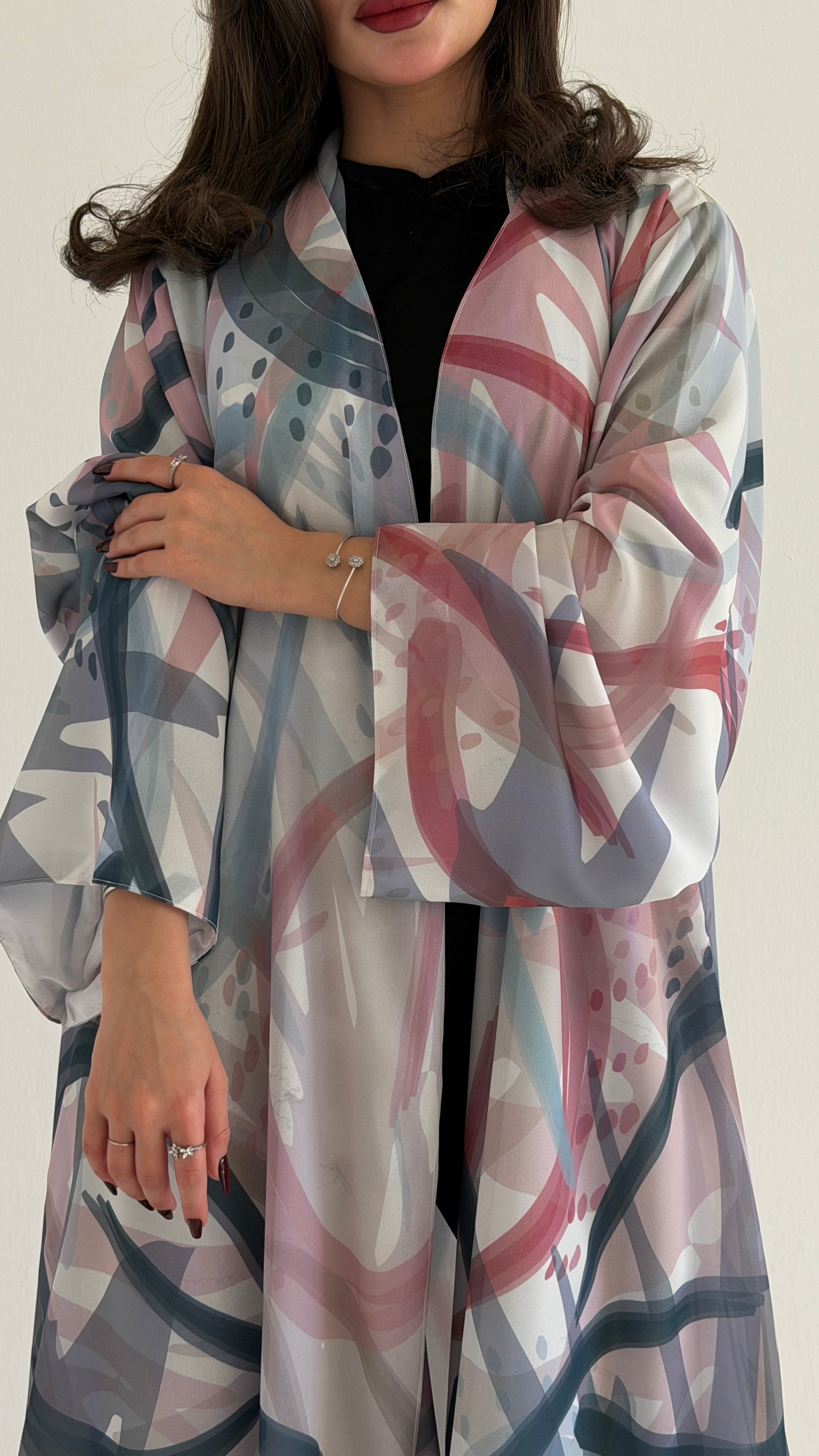 MWT1075 - عباية طباعة | Printed Abaya - Aya