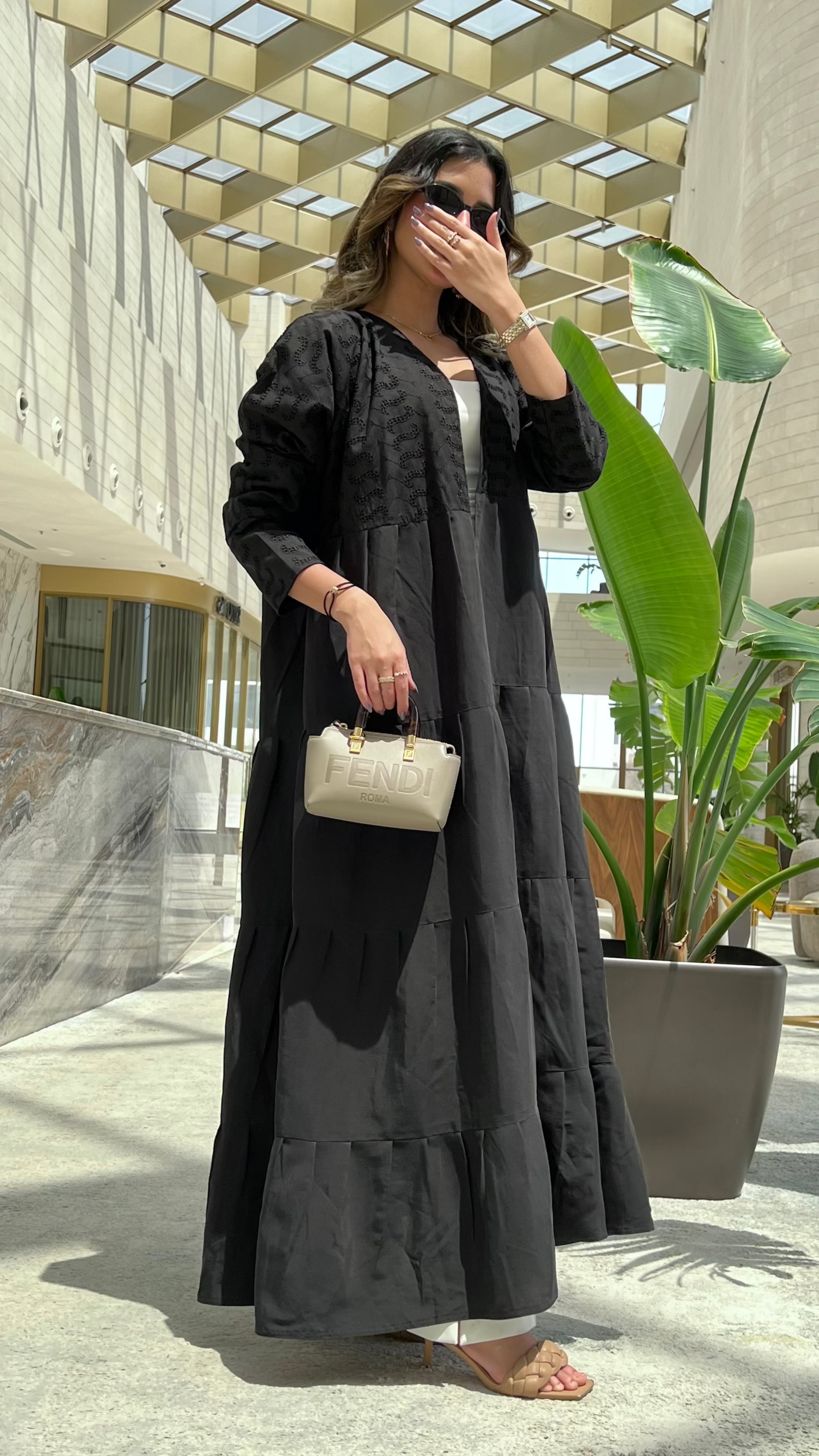 MW645 - Light Crepe Standing with Jacquard Half-Cloche