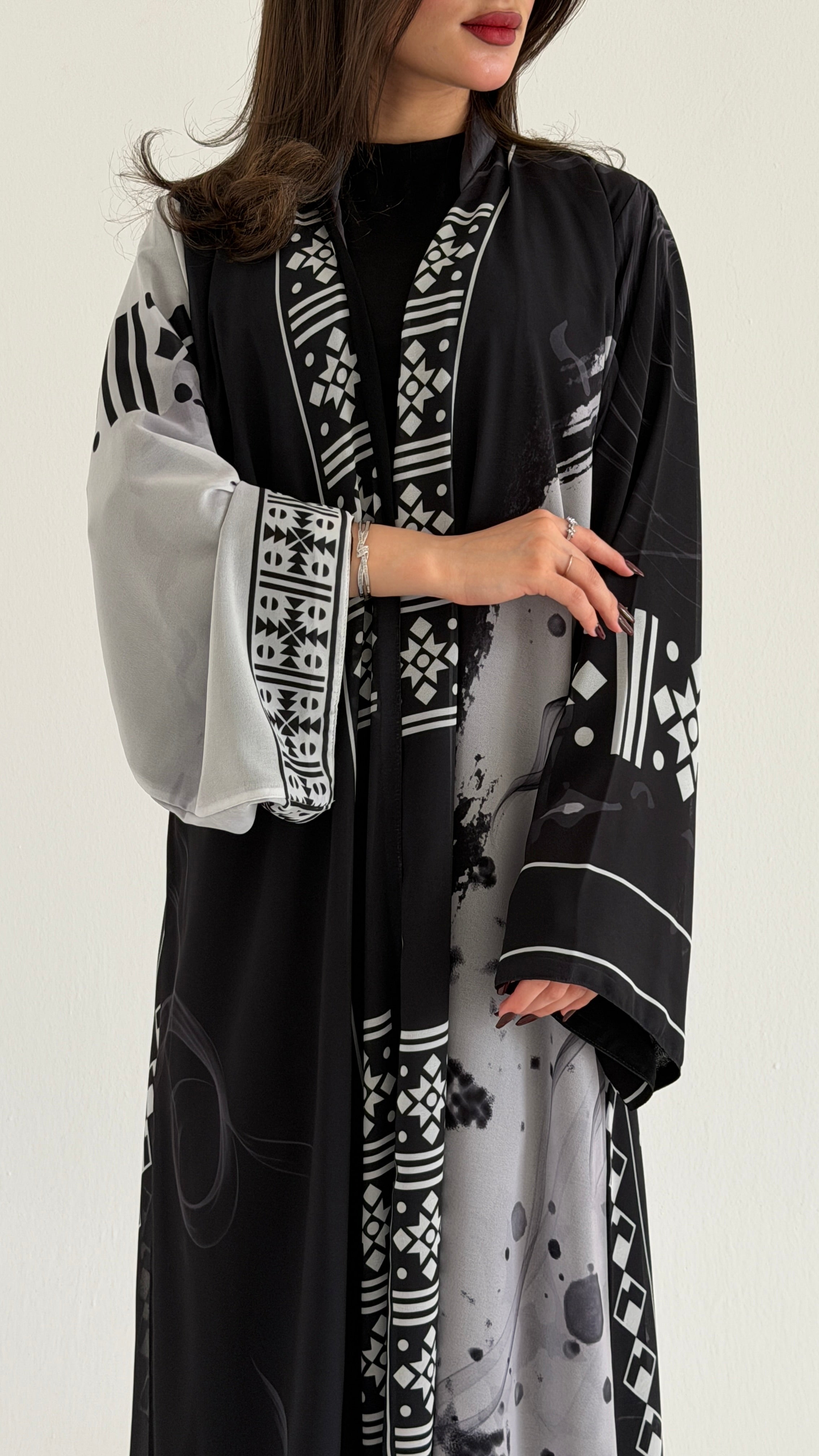 MWT1065 -عباية طباعة | Printed Abaya - Aya