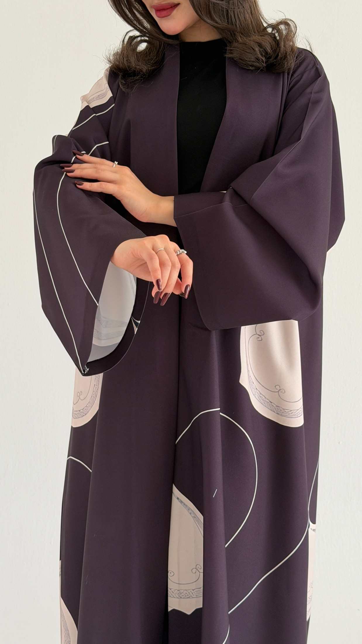 MWT1064 -عباية طباعة | Printed Abaya - Aya