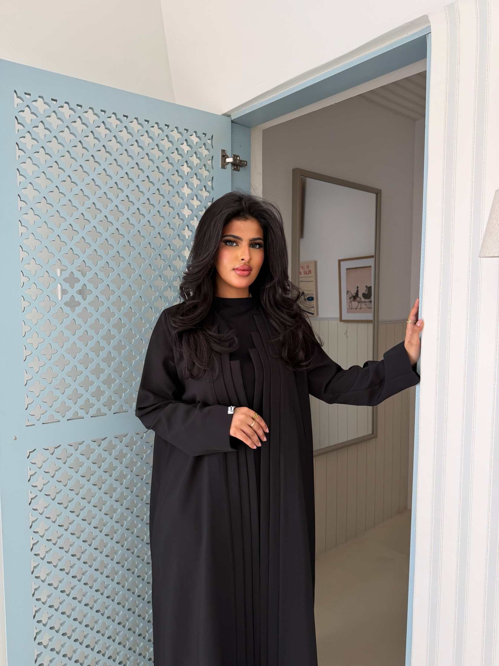MWT4315 - عباية باربي سوداء يومية - Aya