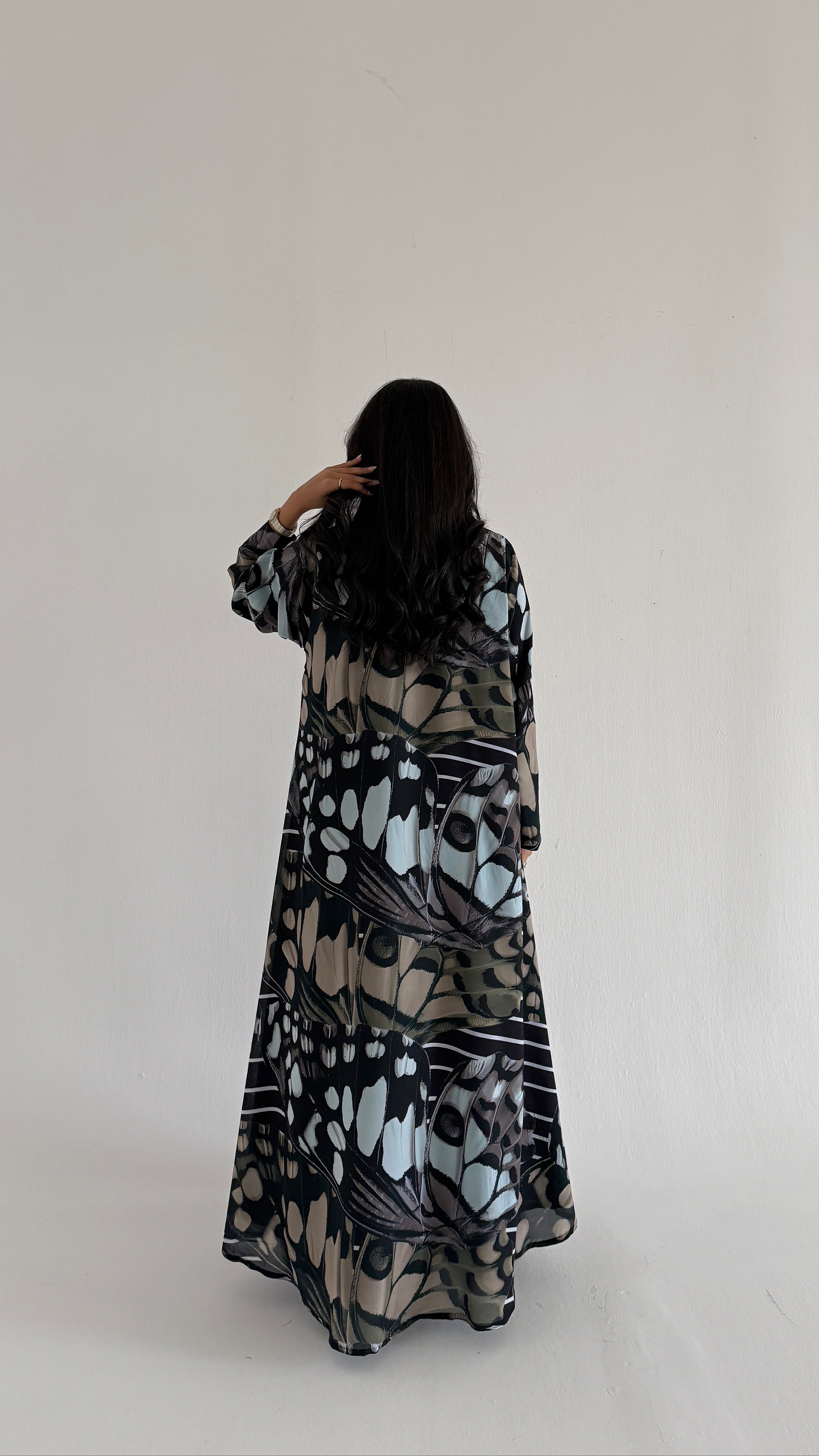 MWT2133 - عباية طباعة- Printed Abaya
