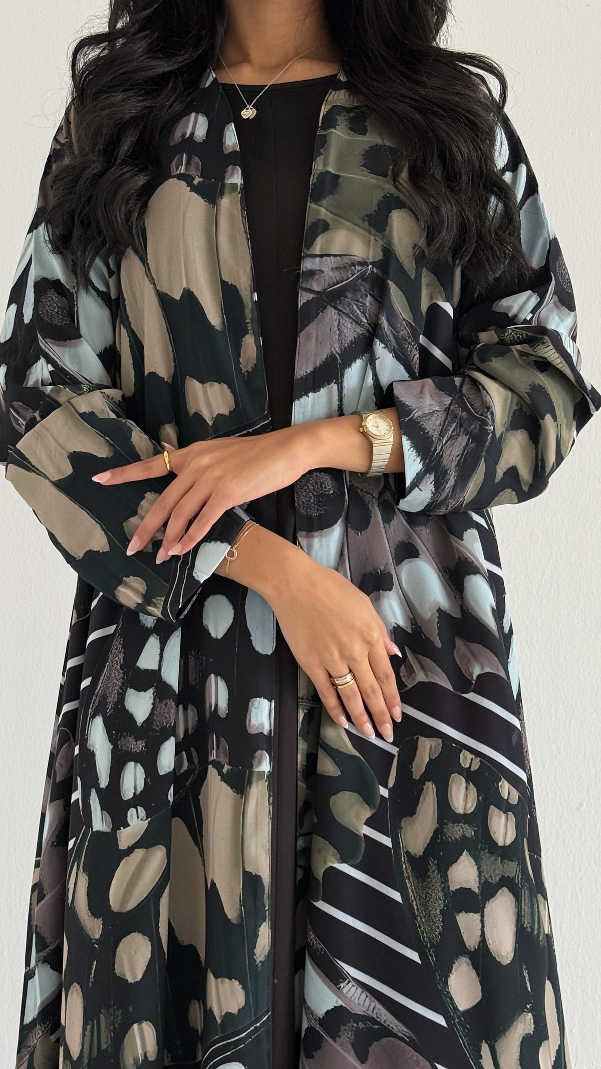 MWT2133 - عباية طباعة- Printed Abaya
