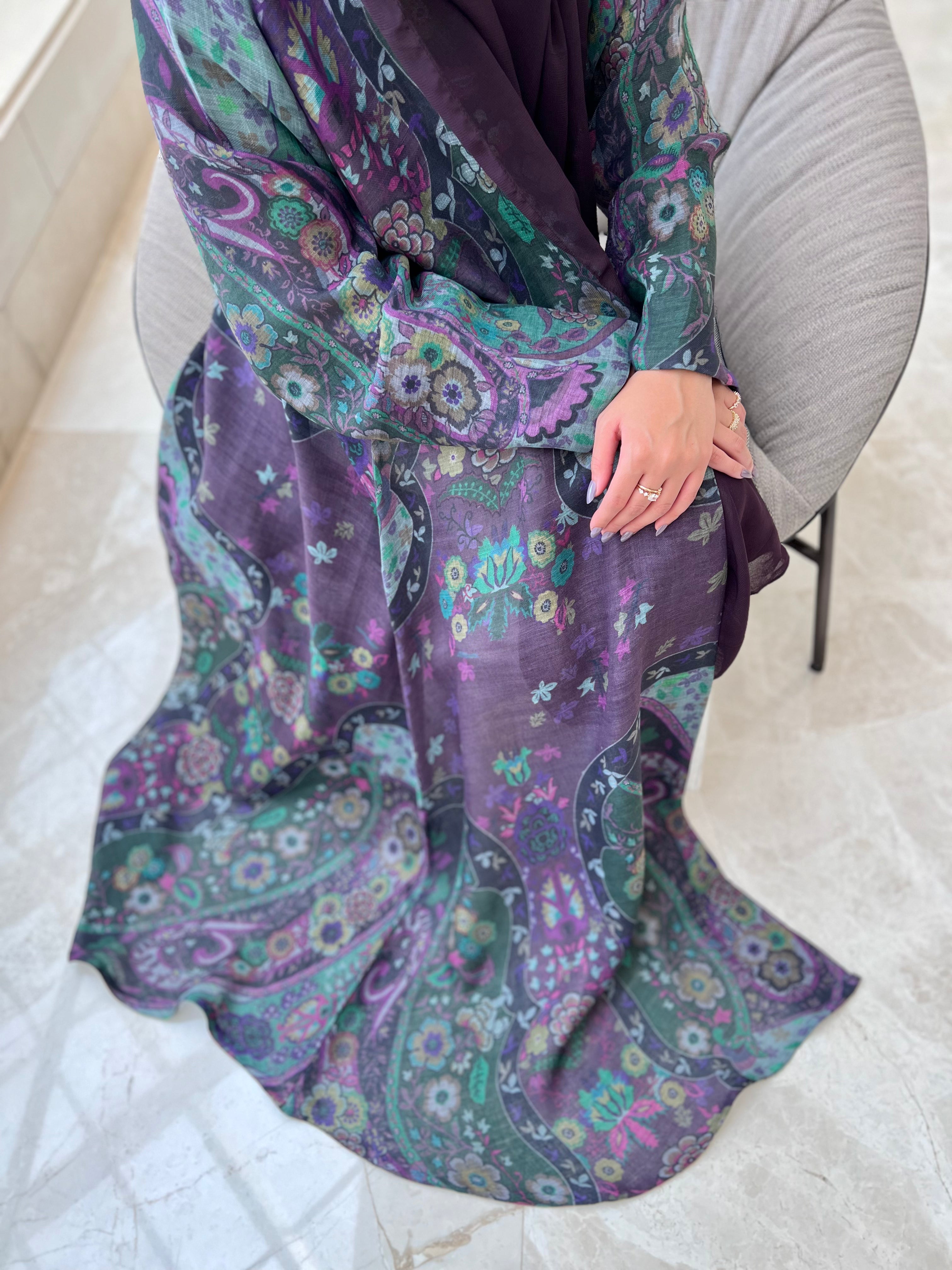 MW1627 - عباية لنن هندي -Indian Linen - Aya