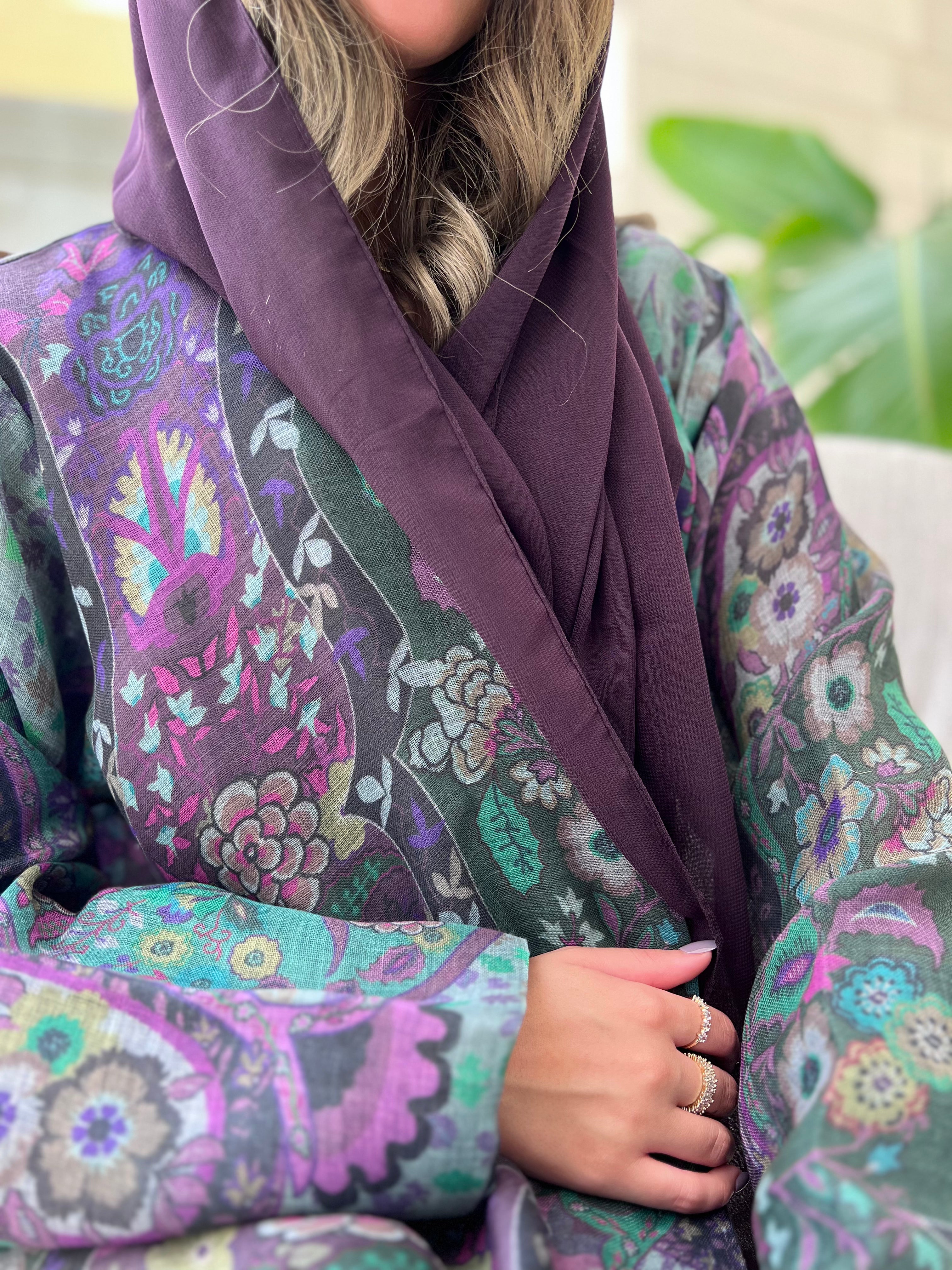 MW1627 - عباية لنن هندي -Indian Linen - Aya
