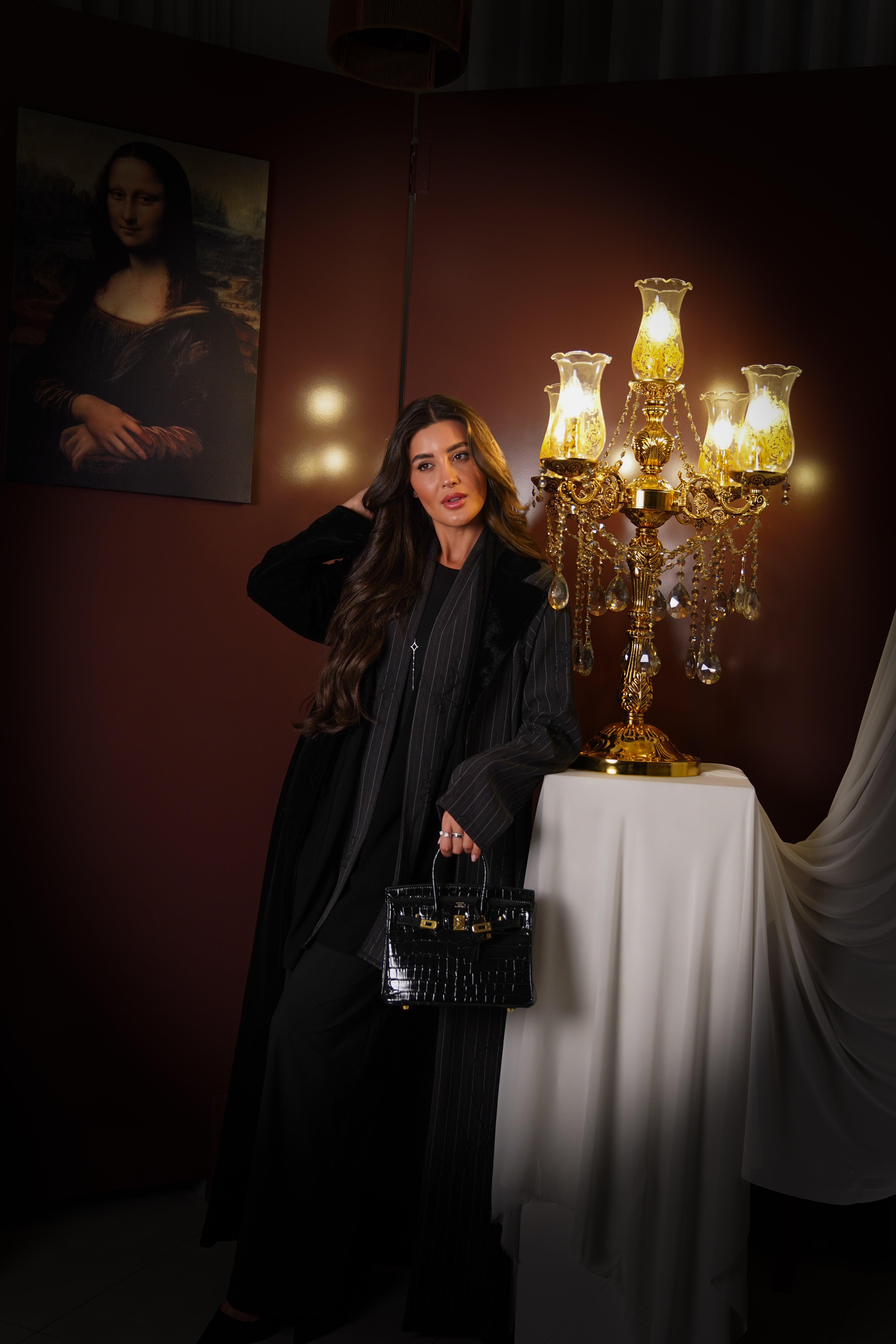 MW1856 - عباية بليزر غير متماثل لتعطي طابع الراقي