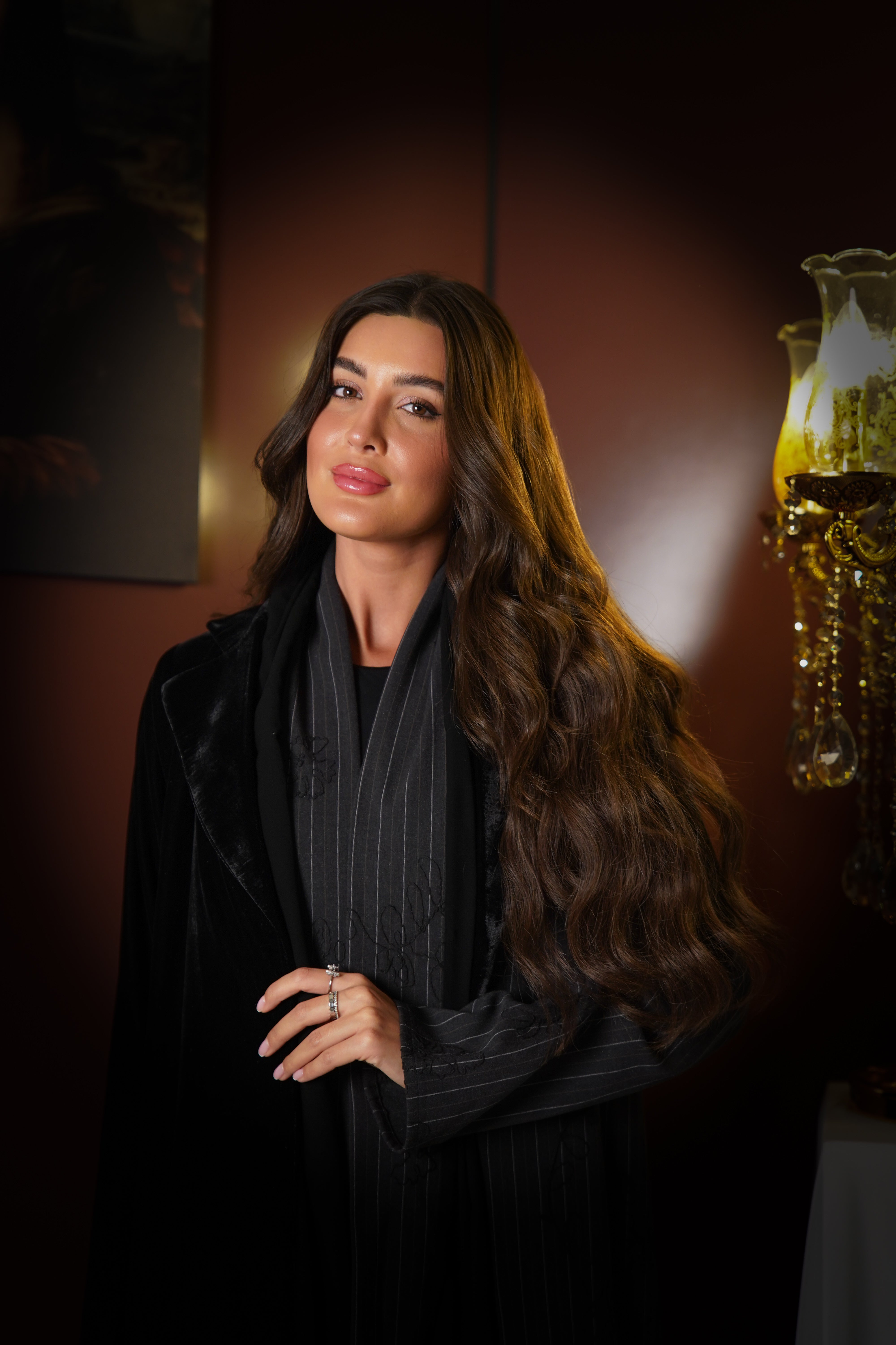 MW1856 - عباية بليزر غير متماثل لتعطي طابع الراقي