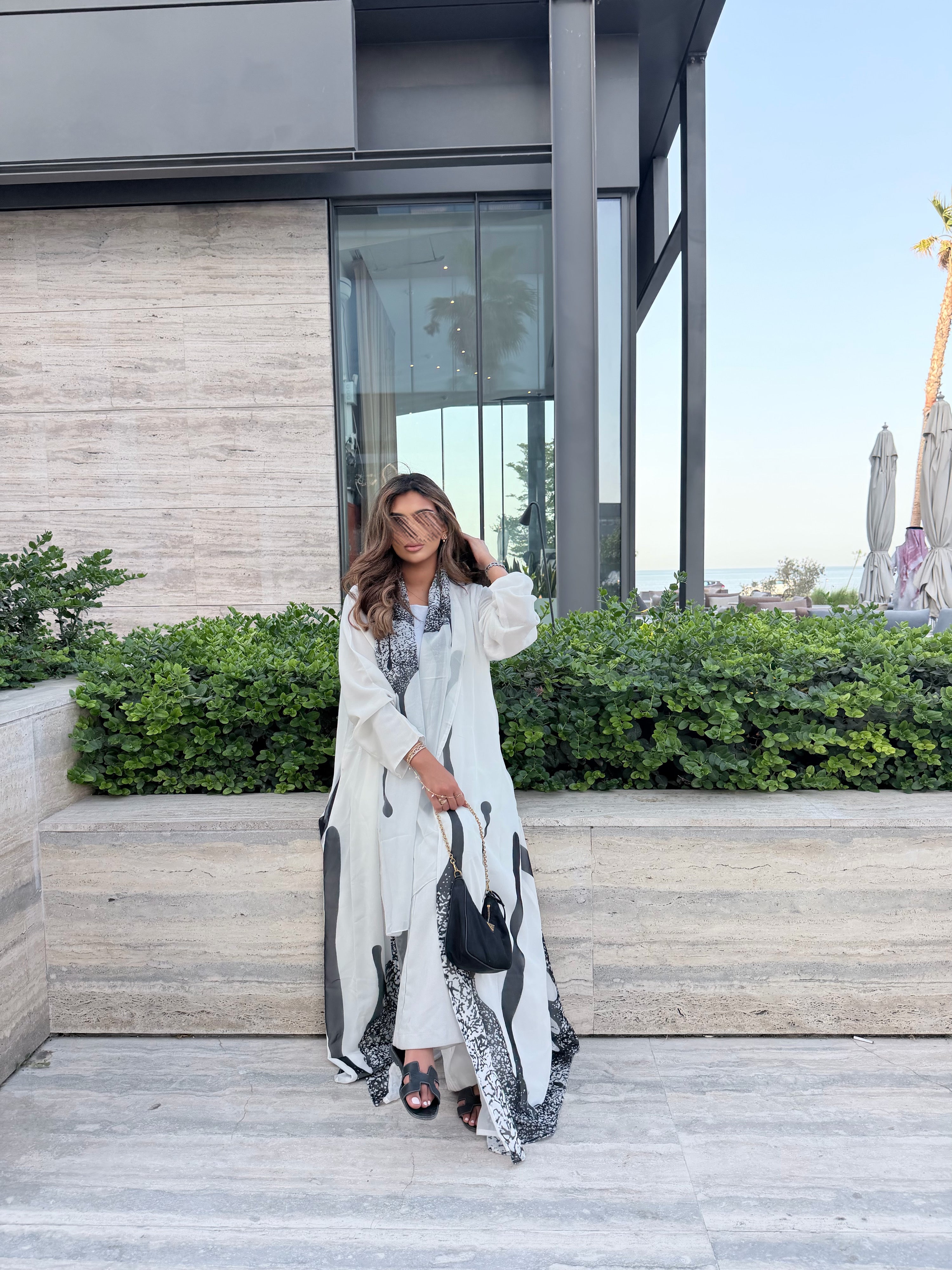 MWT1143 - عباية طباعة | Printed Abaya - Aya