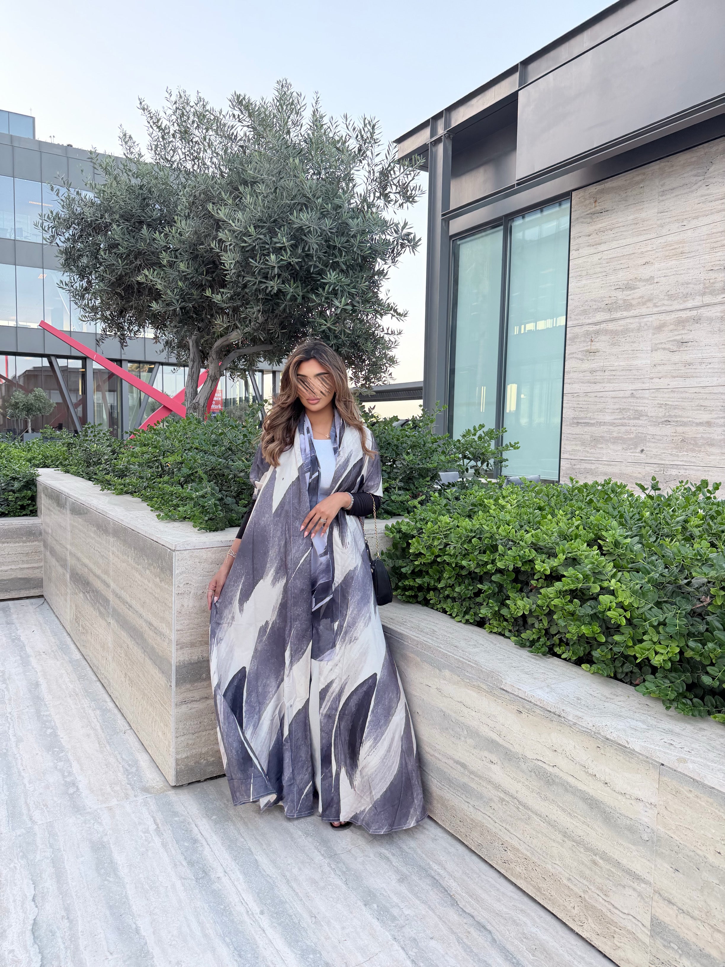 MWT1159 - عباية طباعة | Printed Abaya - Aya