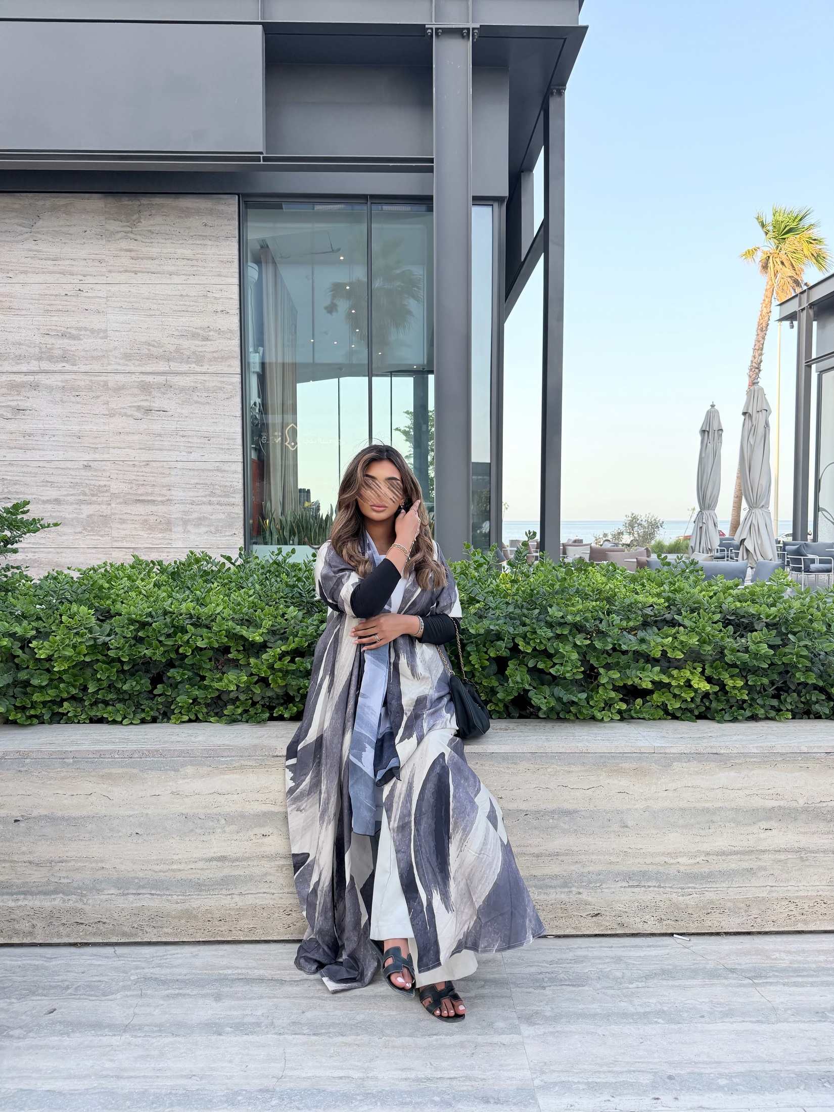 MWT1159 - عباية طباعة | Printed Abaya - Aya