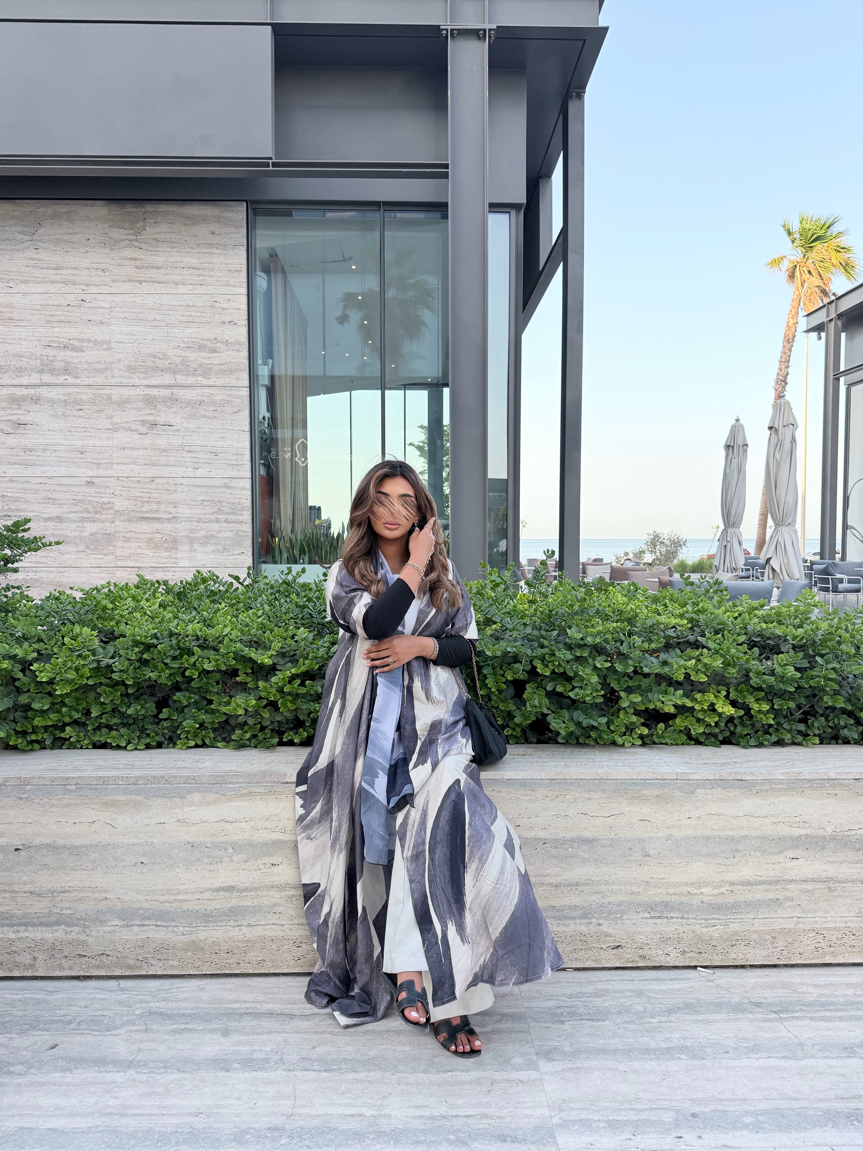 MWT1159 - عباية طباعة | Printed Abaya - Aya