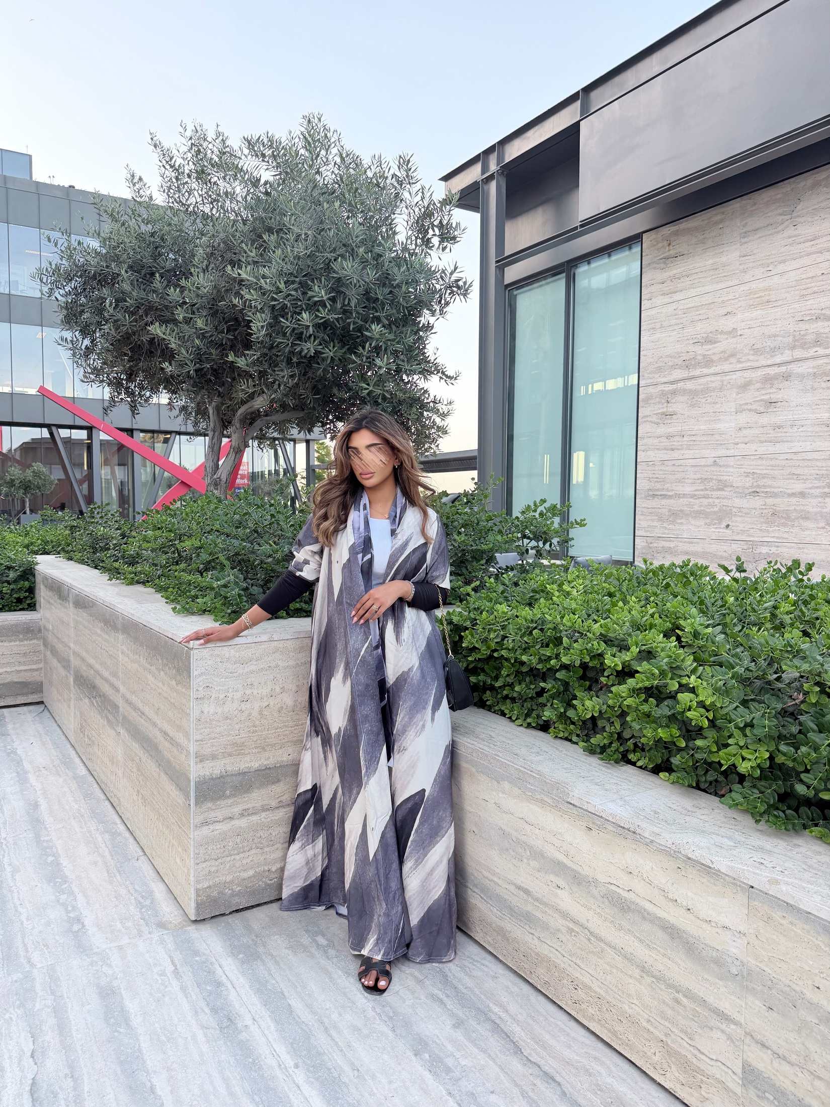 MWT1159 - عباية طباعة | Printed Abaya - Aya