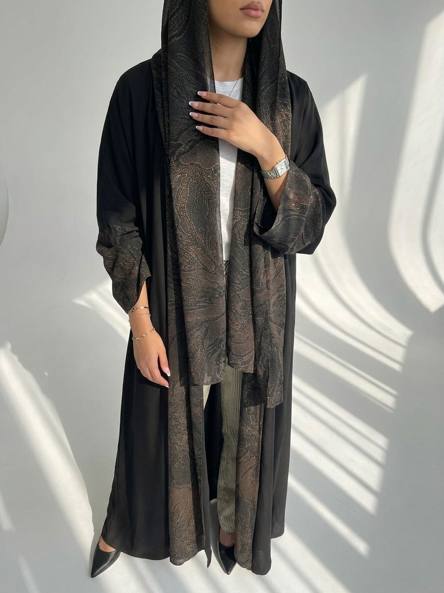 MWT4132 - عبايه نص كلوش راقيه وحصريه - Aya