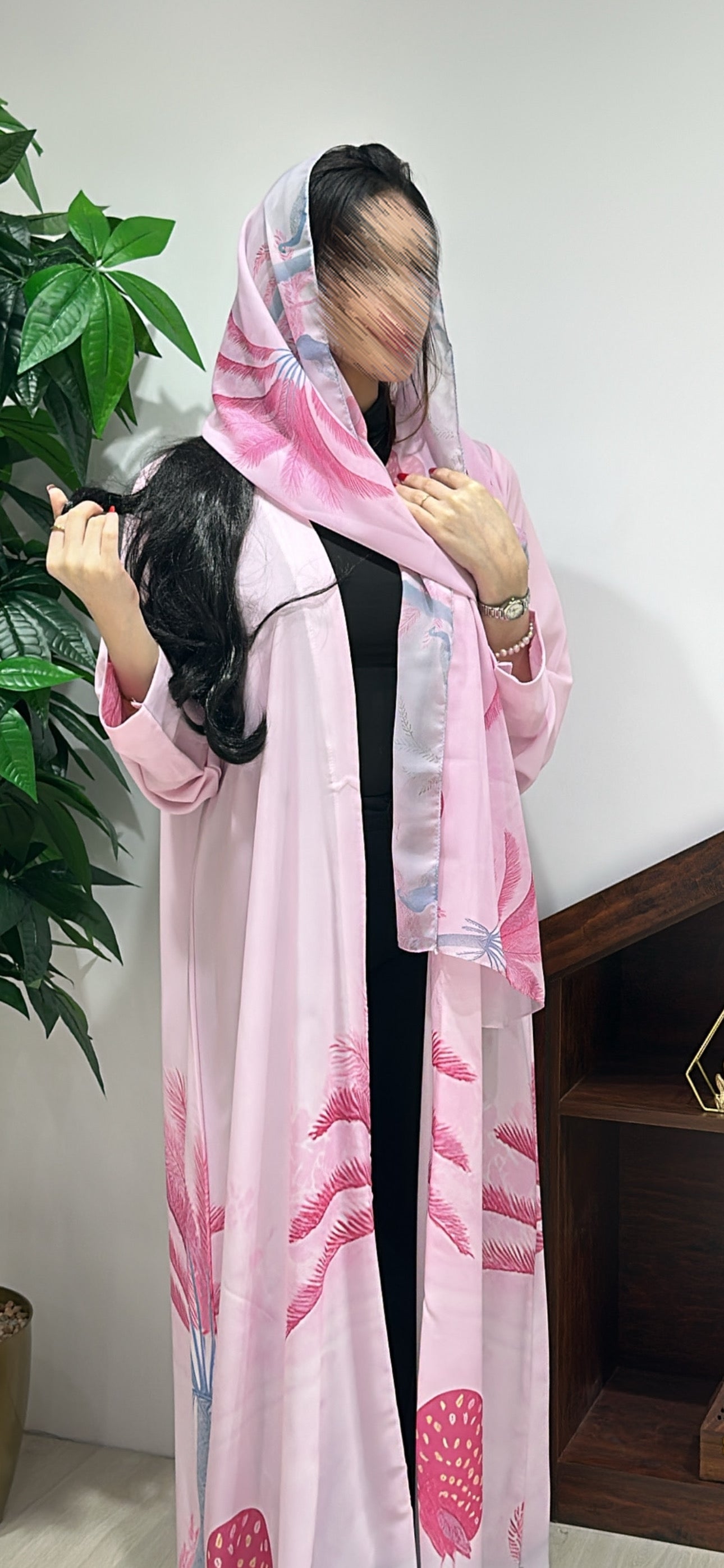 MWT477 - عباية طباعة زهرية - Aya