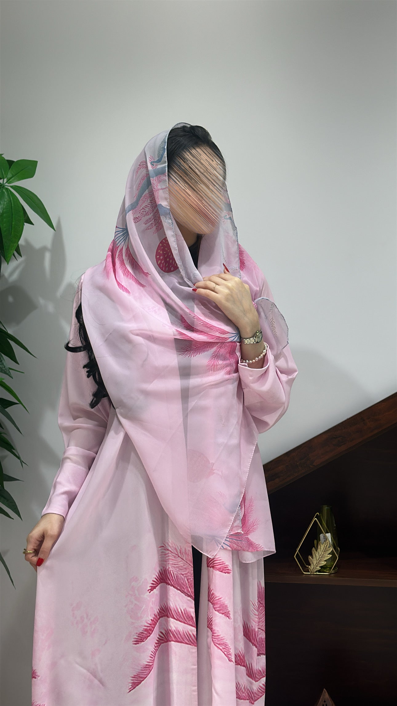 MWT477 - عباية طباعة زهرية - Aya