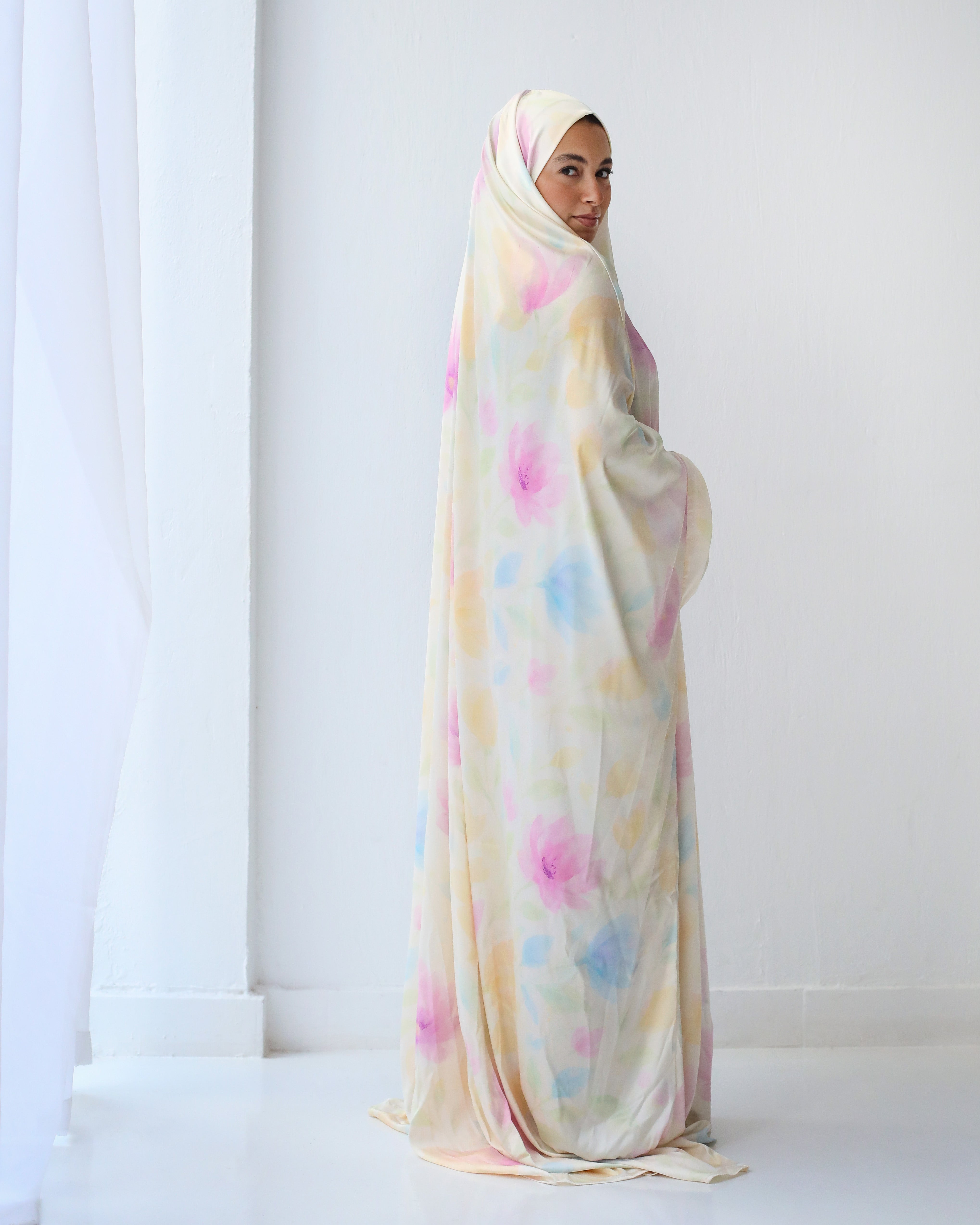 Pastel Fiora Slip On Khimar - Aya