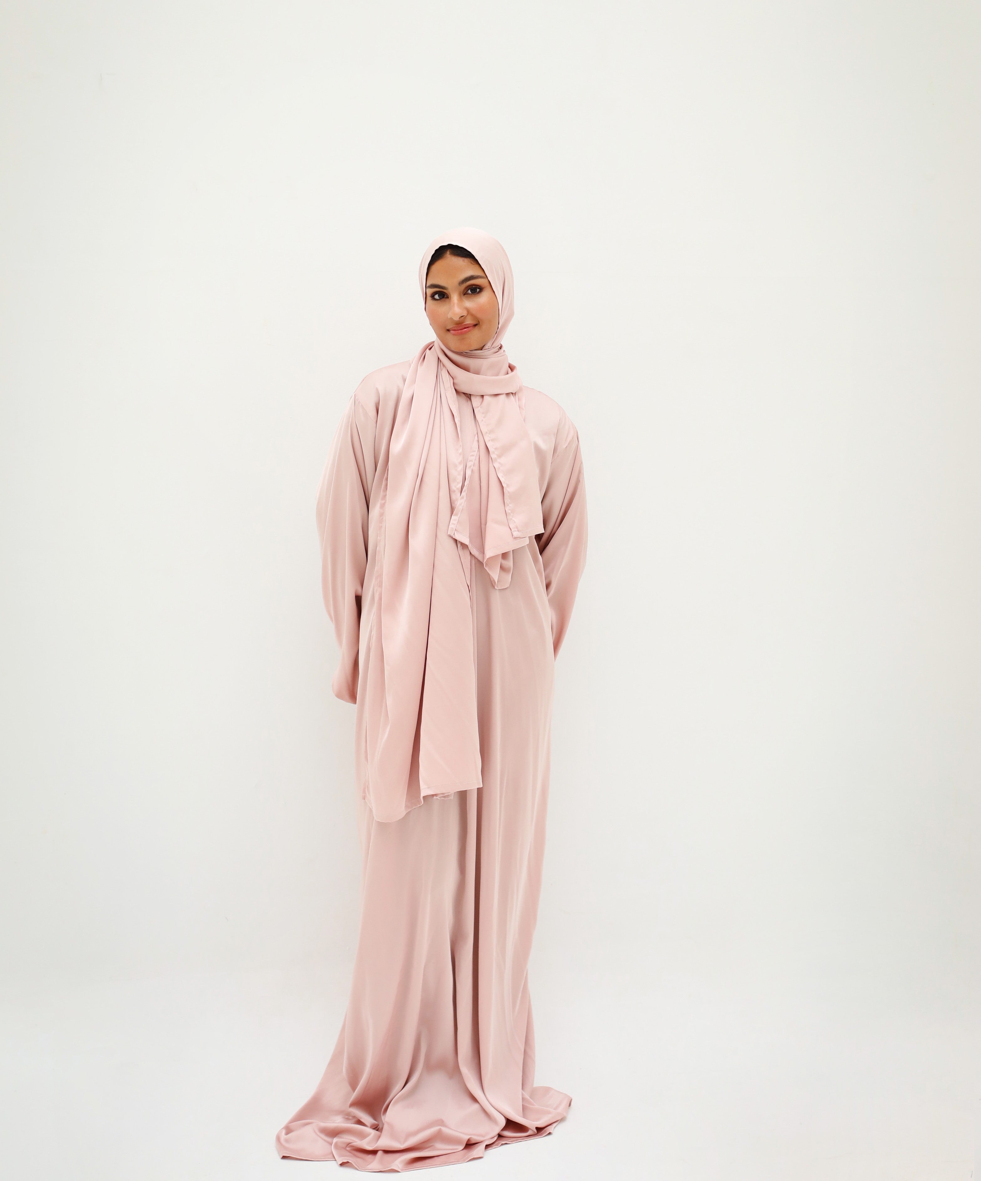Plain Blush Pink Prayer Dress - Aya