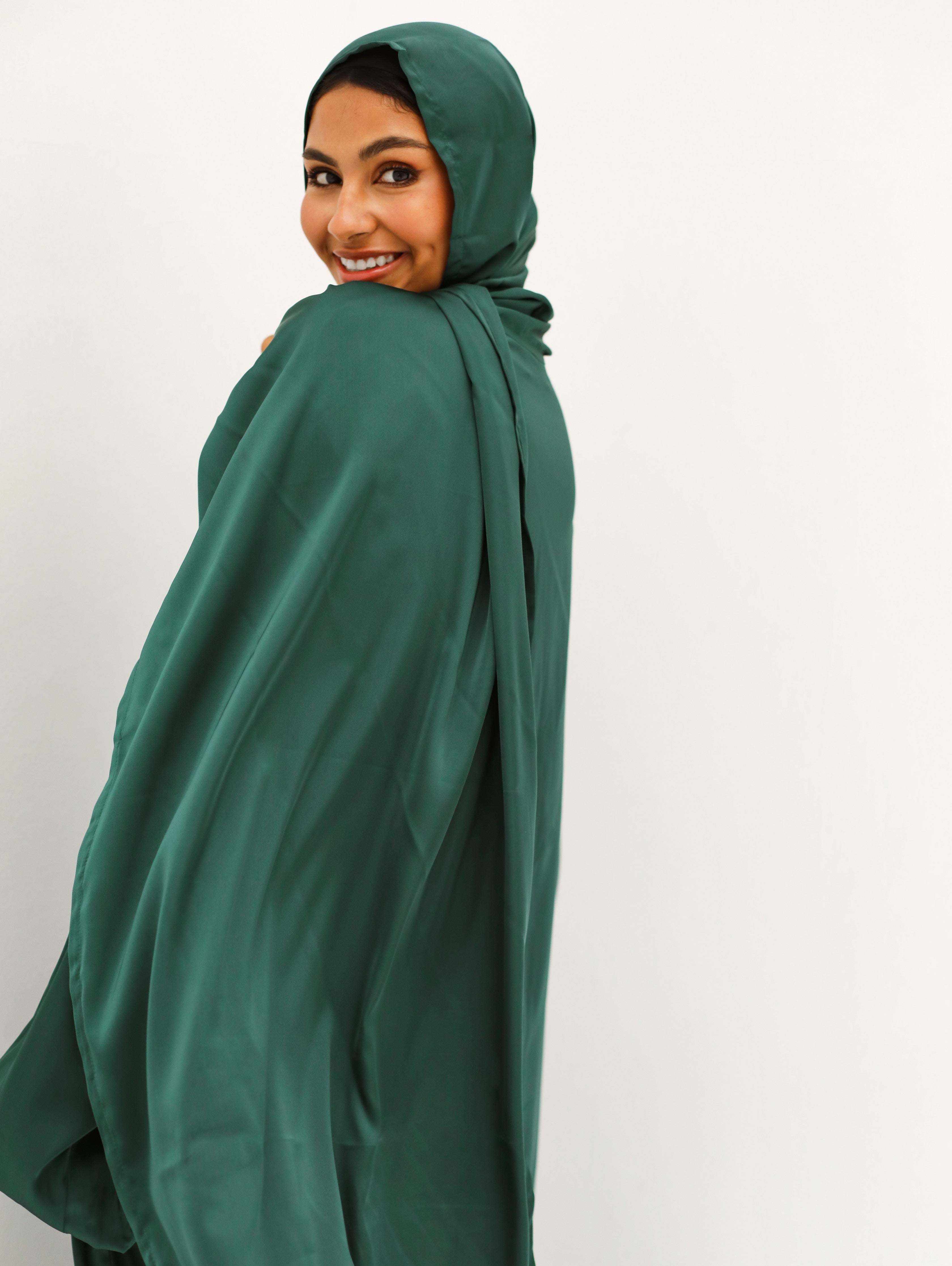 Plain Royal green Prayer Dress - Aya
