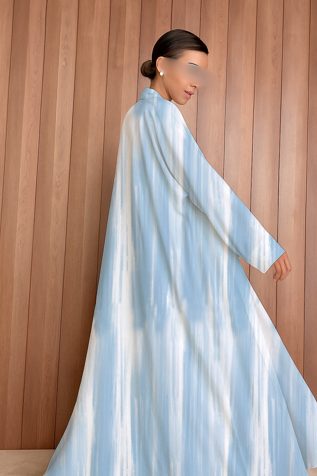 MW645 - Light Crepe Standing with Jacquard Half-Cloche