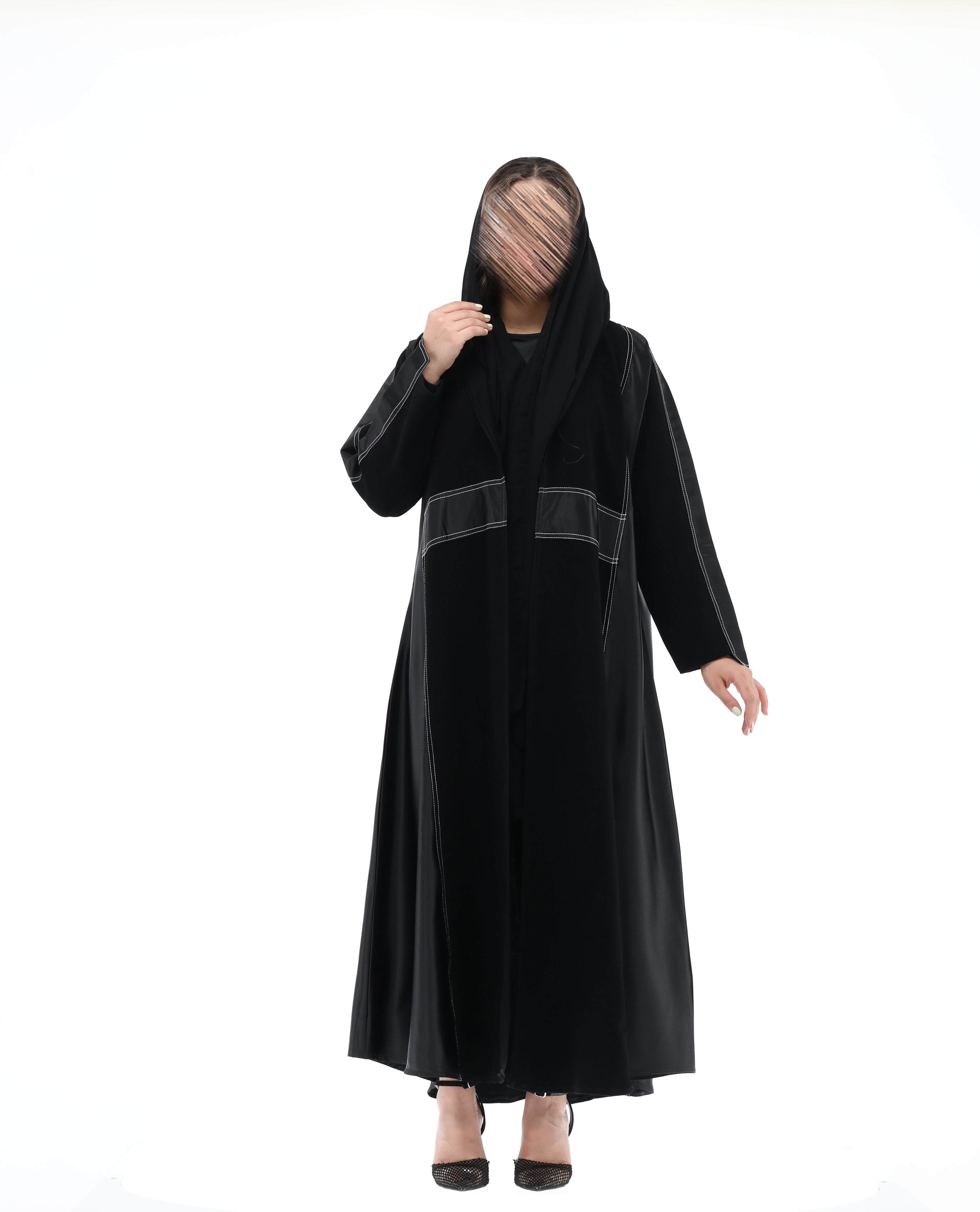 MW645 - Light Crepe Standing with Jacquard Half-Cloche