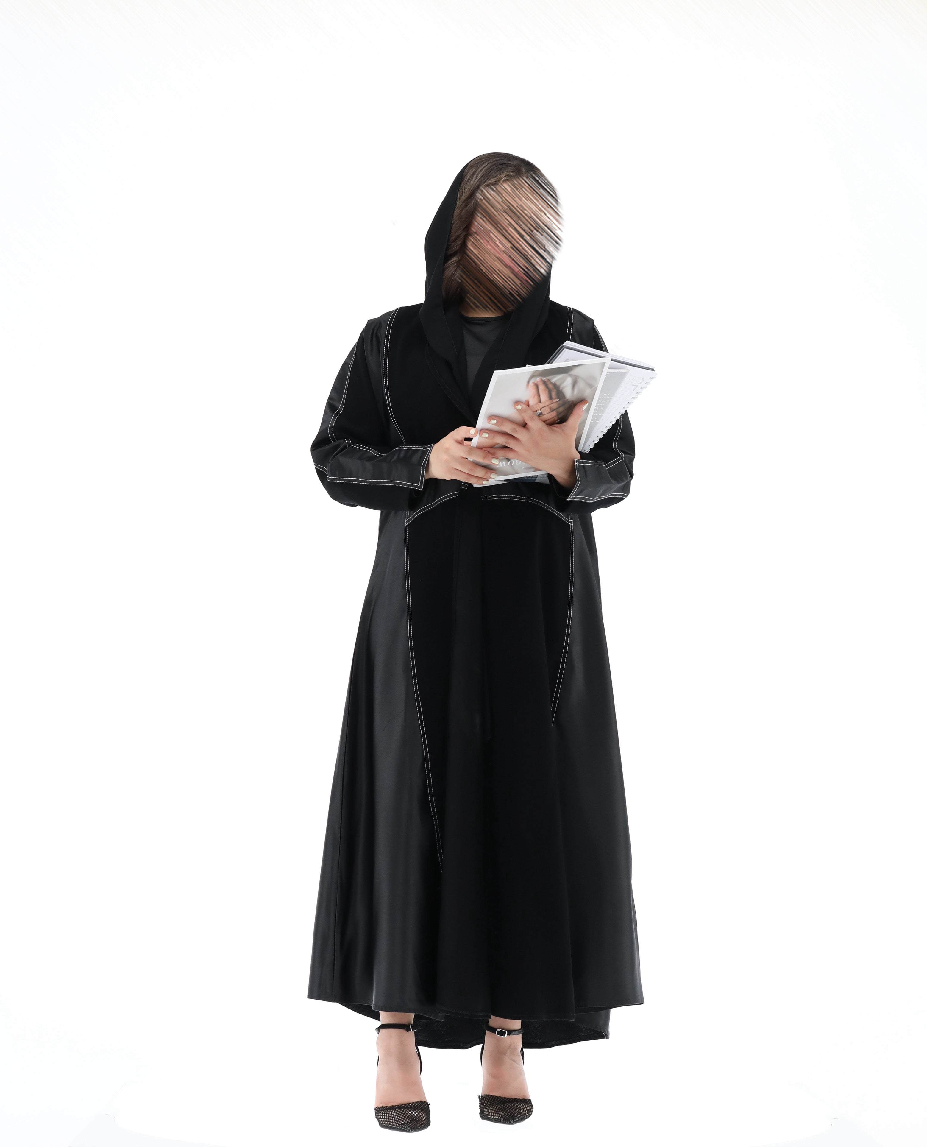 MW645 - Light Crepe Standing with Jacquard Half-Cloche