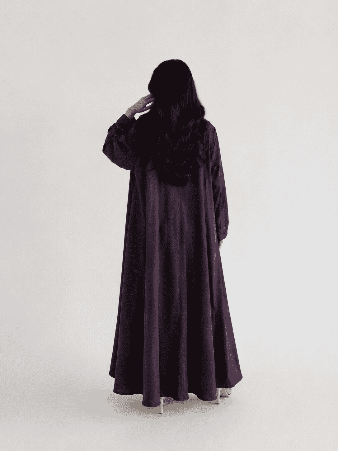MWT4015  - عبايه حرير مغسول بقصه انيقة - Aya