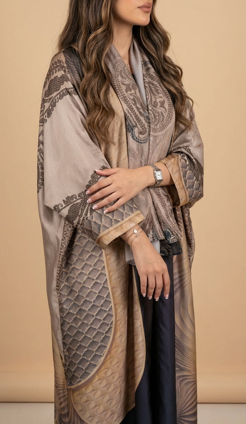 عباية طباعة | Printed Abaya	 - Image 3