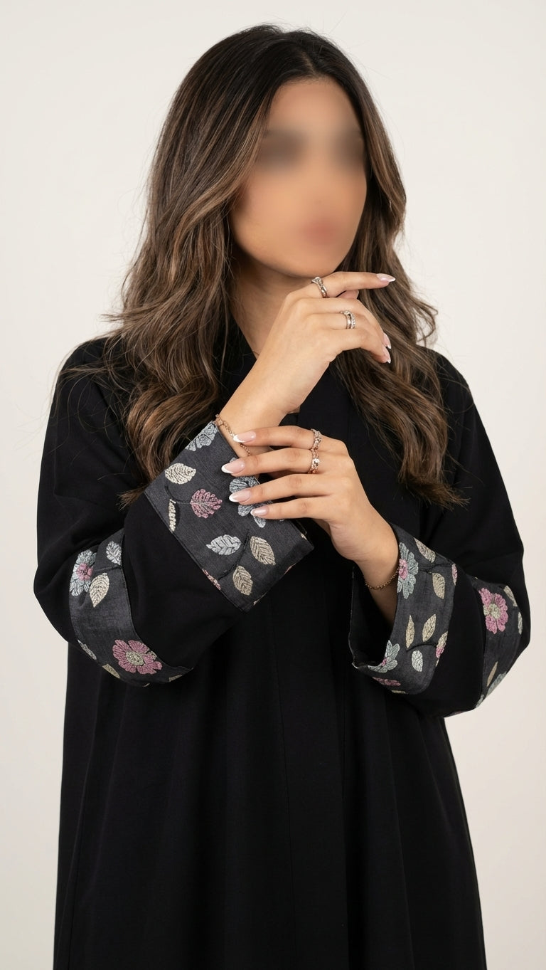 عباية بتدخيلة لينن تطريز  - Image 4