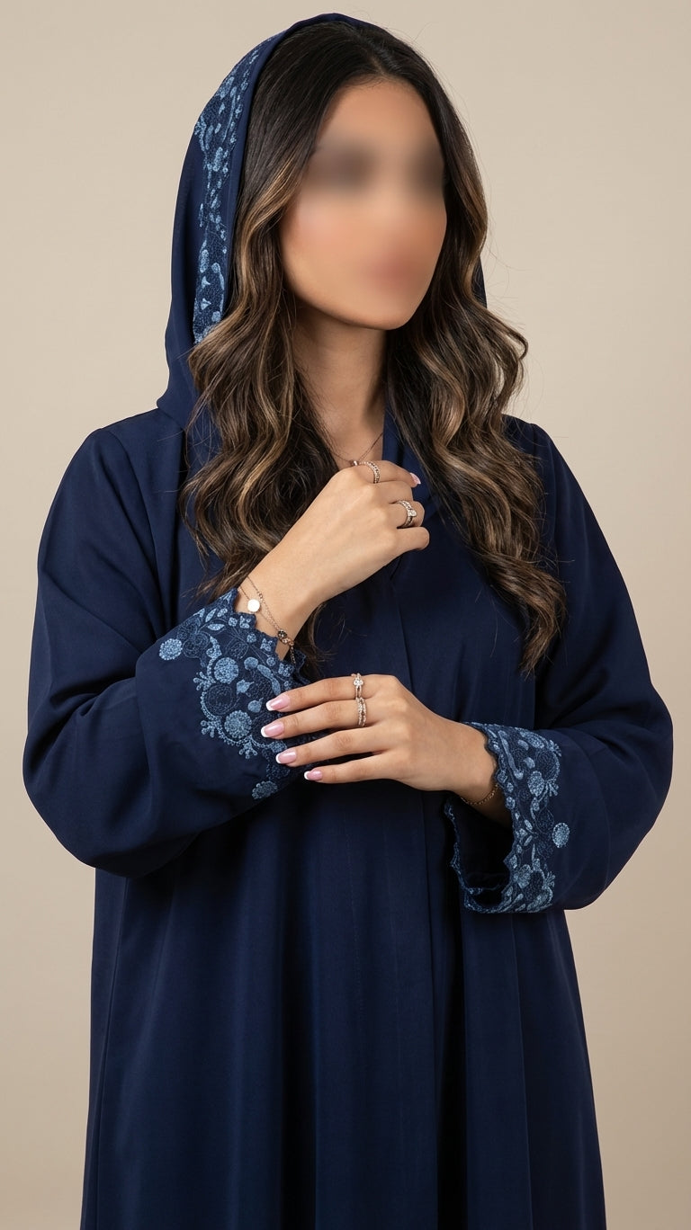 عباية كريب بتدخيلة كلفة تطريز - Image 2
