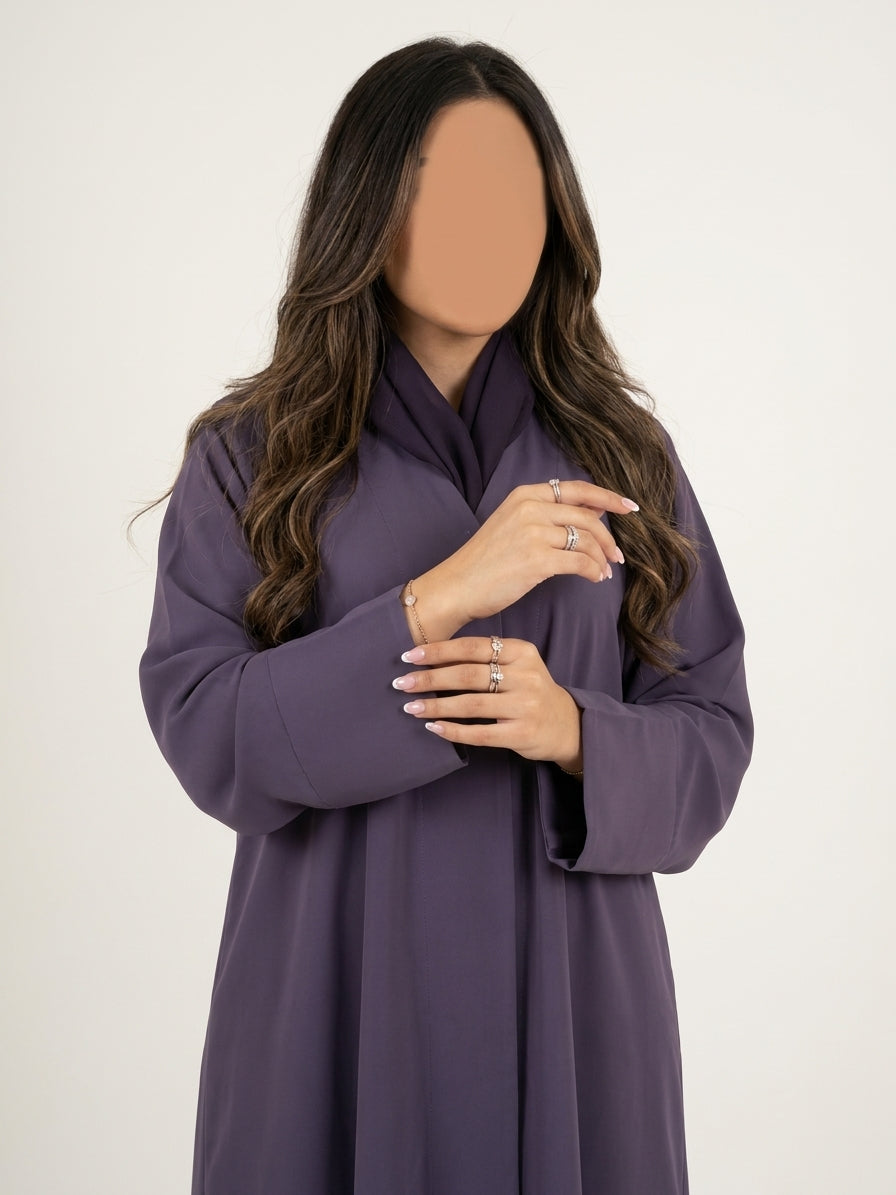 عباية كريب بيسك|Basic Crepe Abaya	 - Image 3