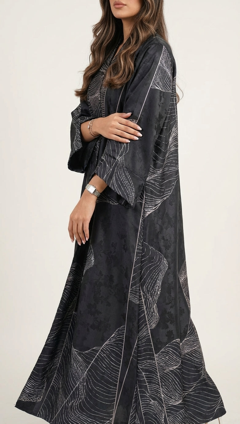 عباية طباعة | Printed Abaya	 - Image 3