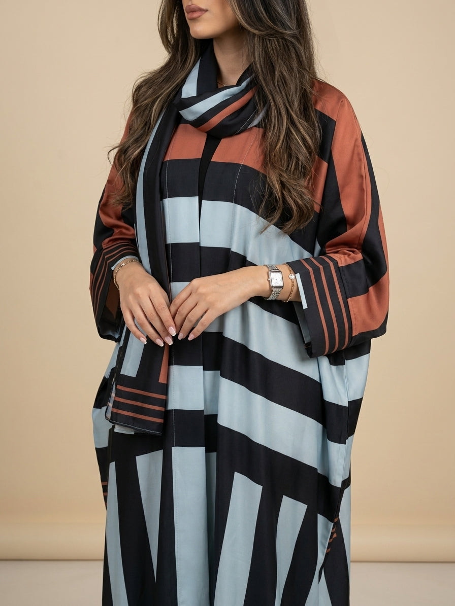 عباية طباعة | Printed Abaya - Image 2