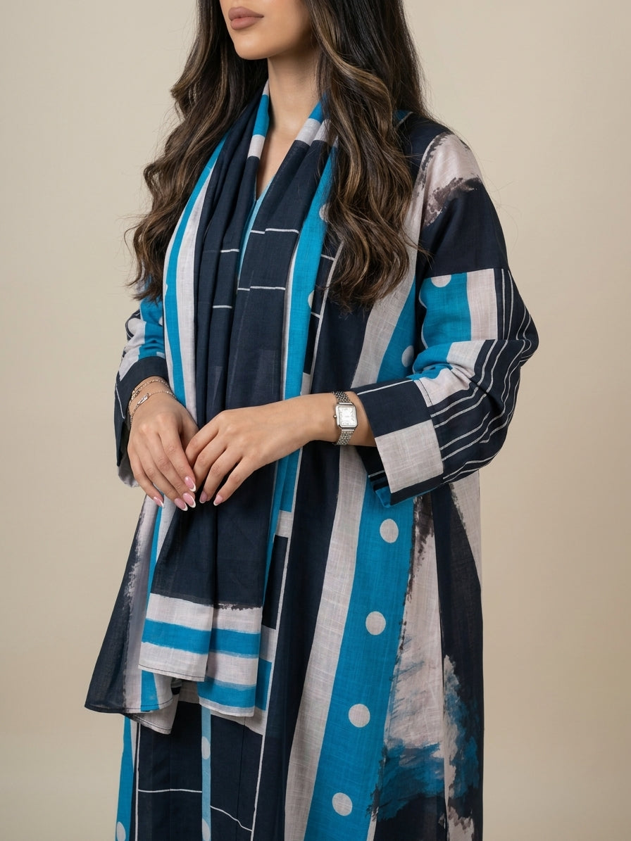 عباية طباعة | Printed Abaya	 - Image 3