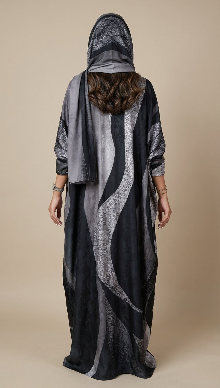 عباية طباعة | Printed Abaya	 - Image 4