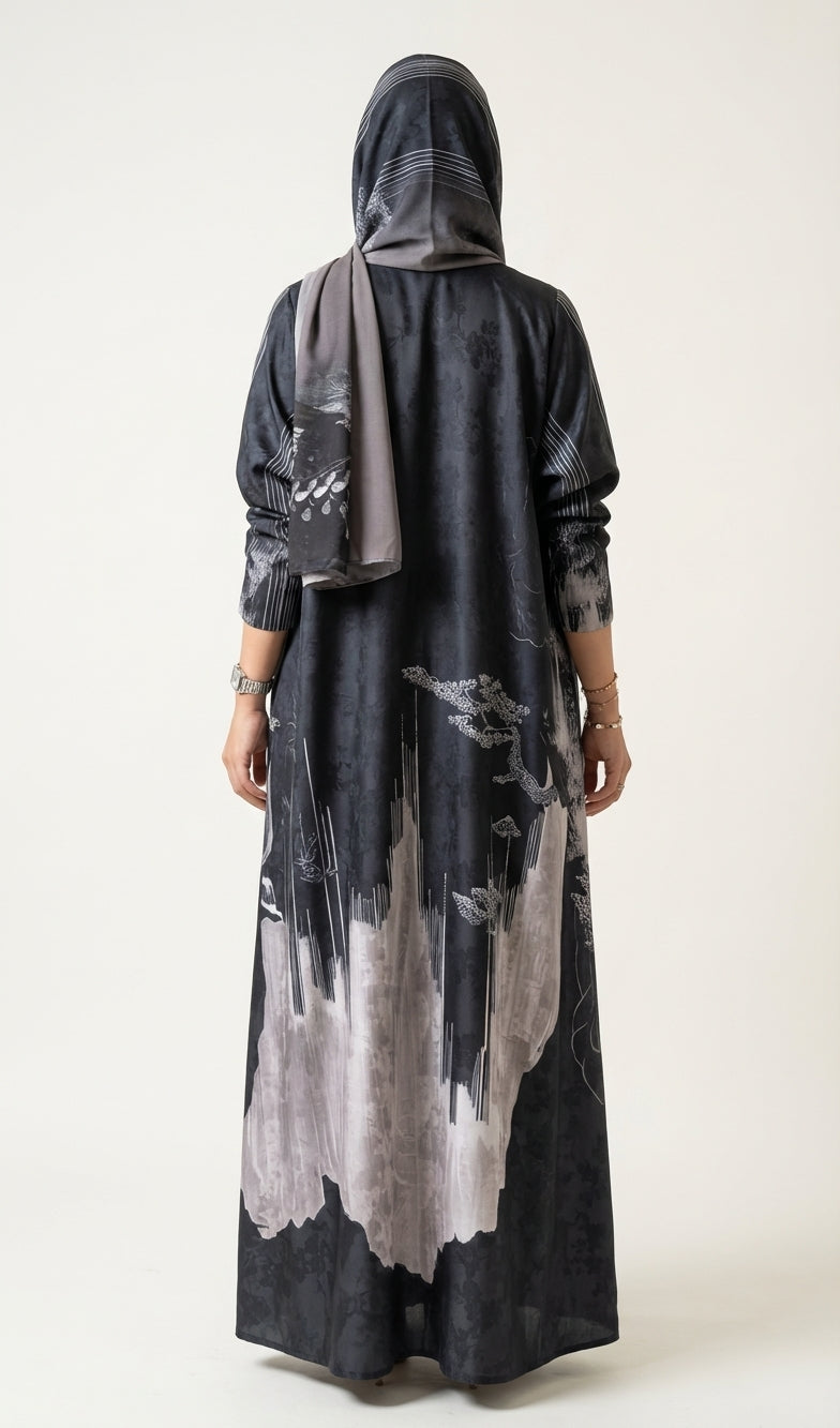 عباية طباعة | Printed Abaya	 - Image 4