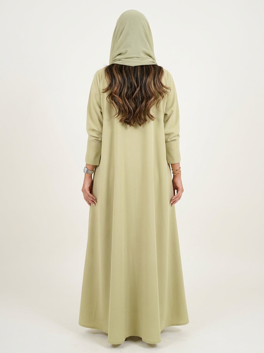 عباية كريب بيسك|Basic Crepe Abaya - Image 4