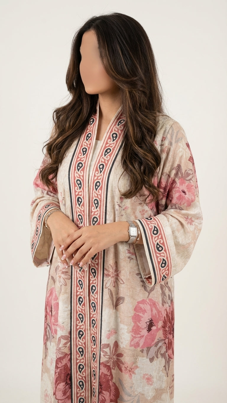 عباية طباعة | Printed Abaya	 - Image 3