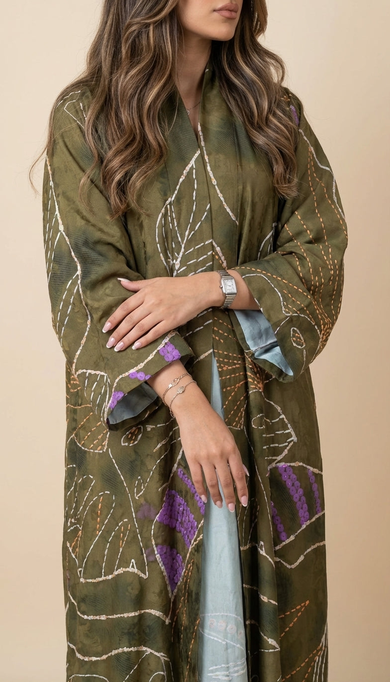 عباية طباعة | Printed Abaya - Image 2